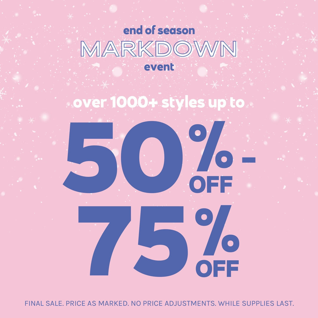 graphic showing Dress Up's markdown event information