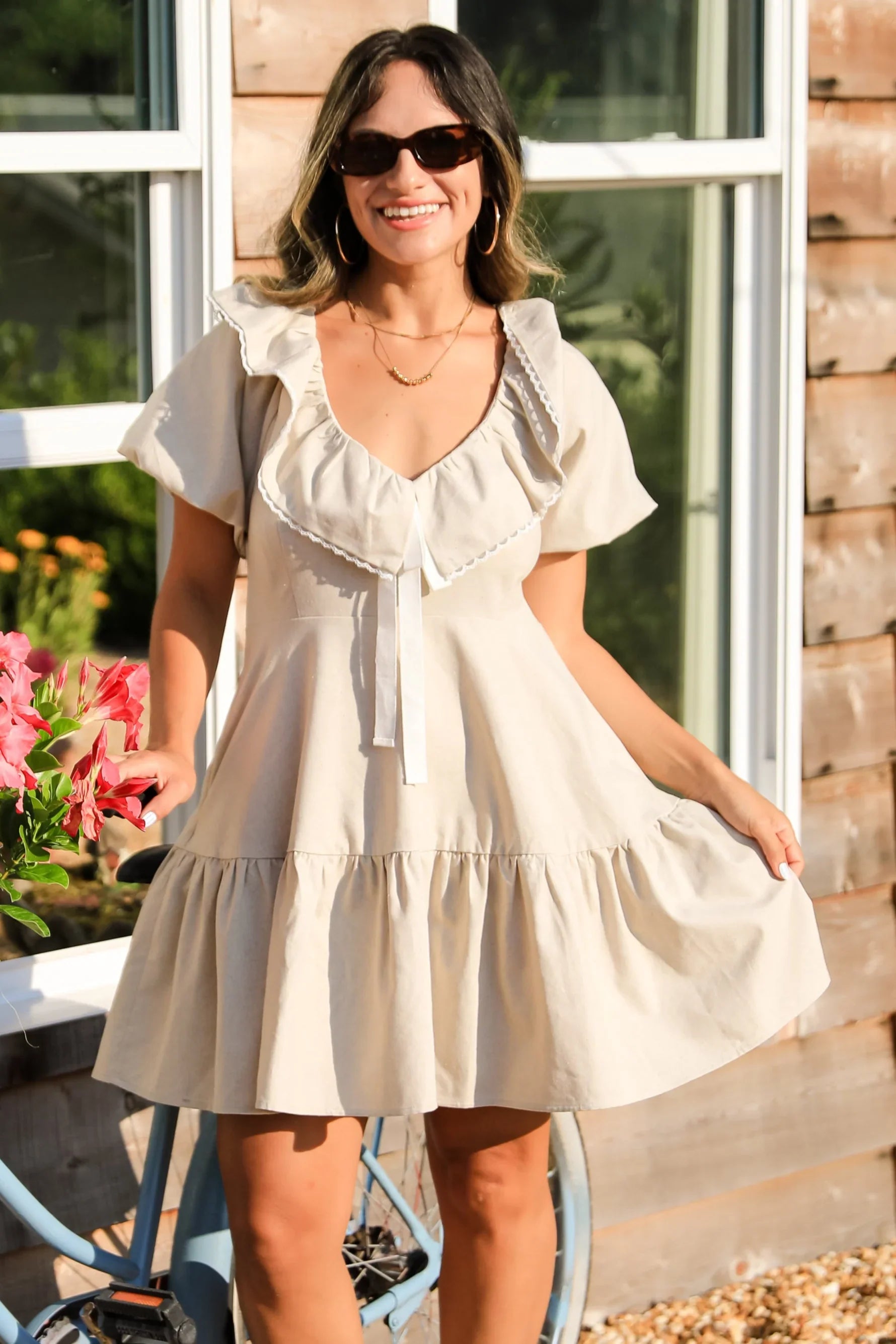 brunch dress with sleeves Brunch Time Floral Dress  smith-retail-enterprise