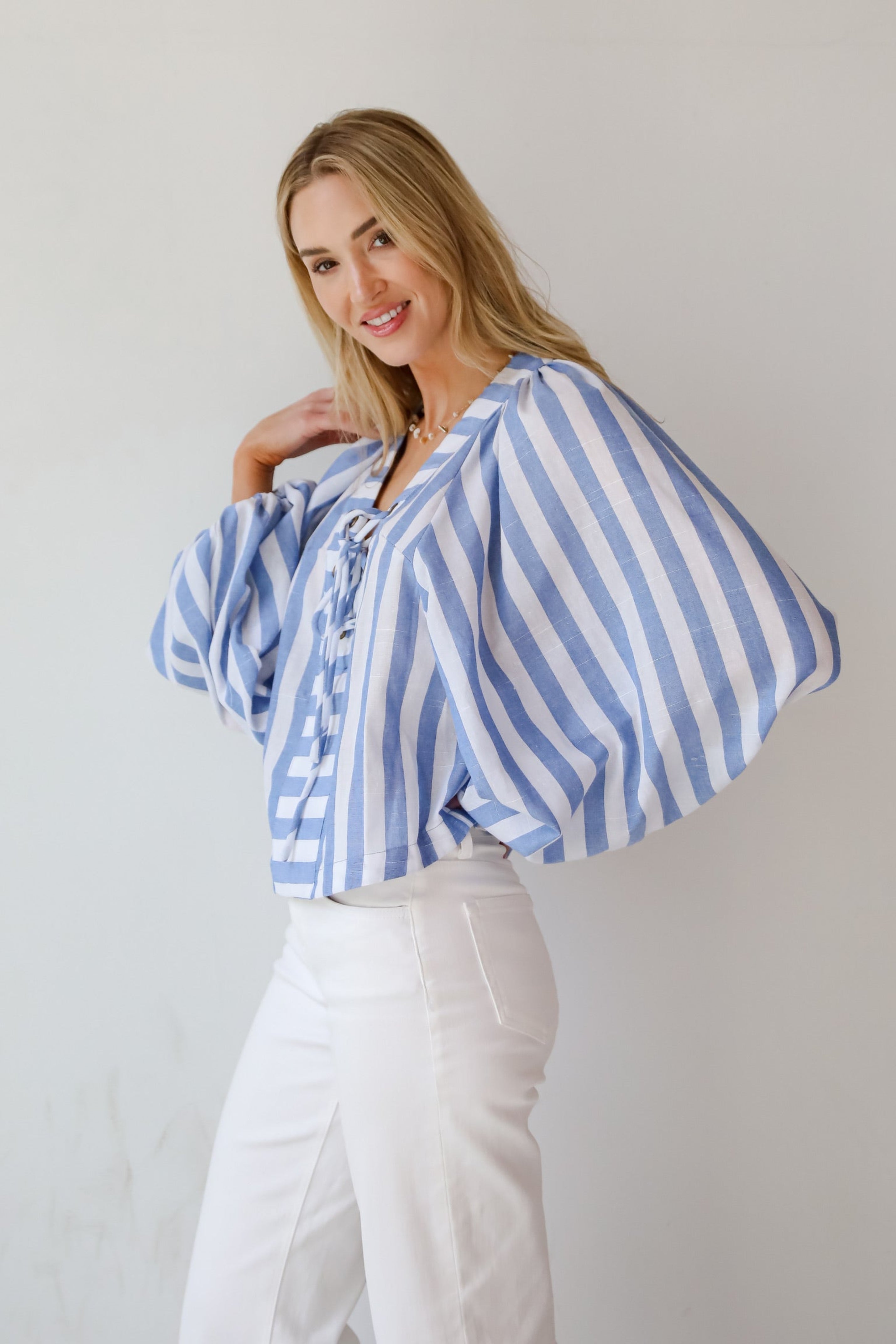 Impressively Sweet Striped Blouse