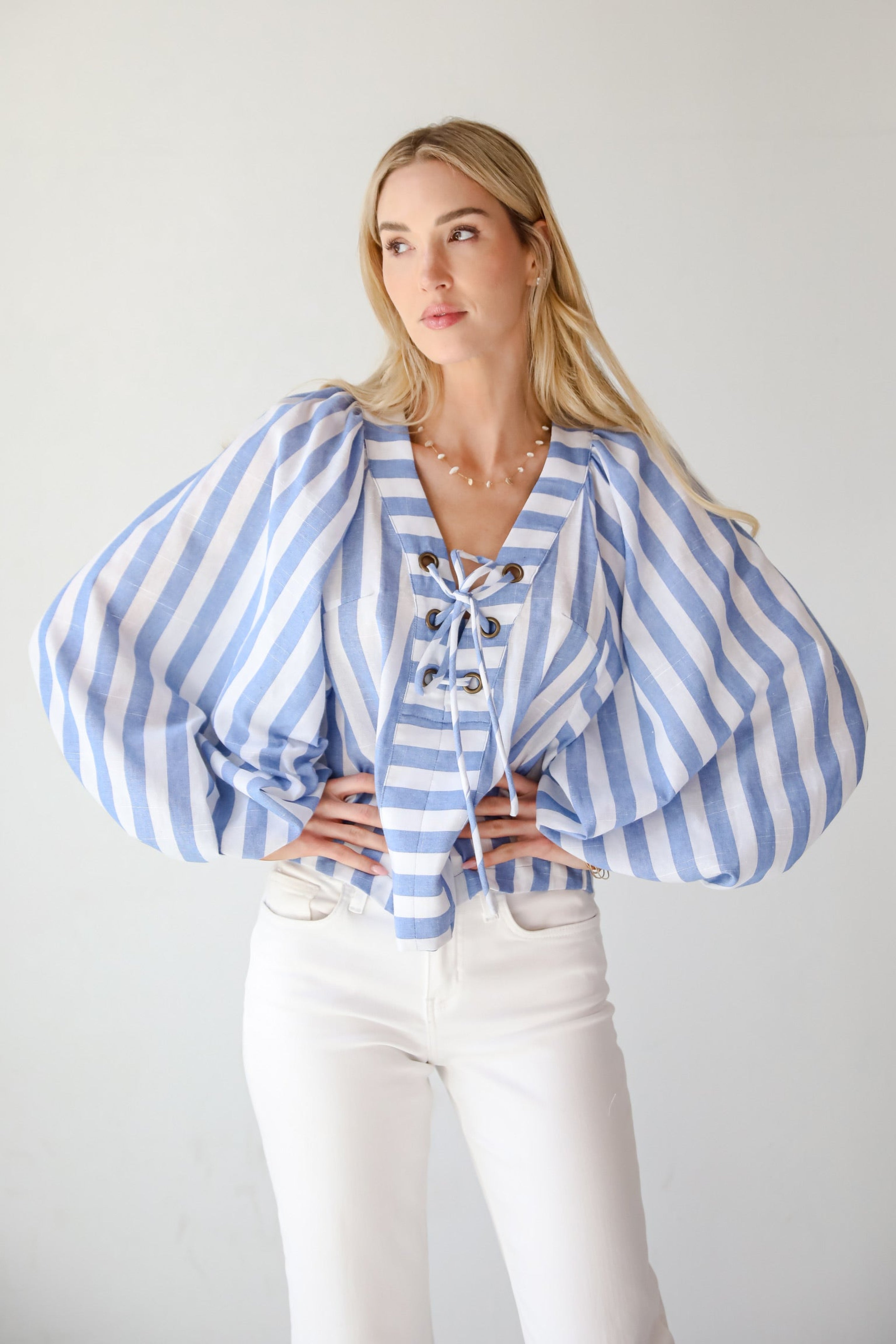 Impressively Sweet Striped Blouse