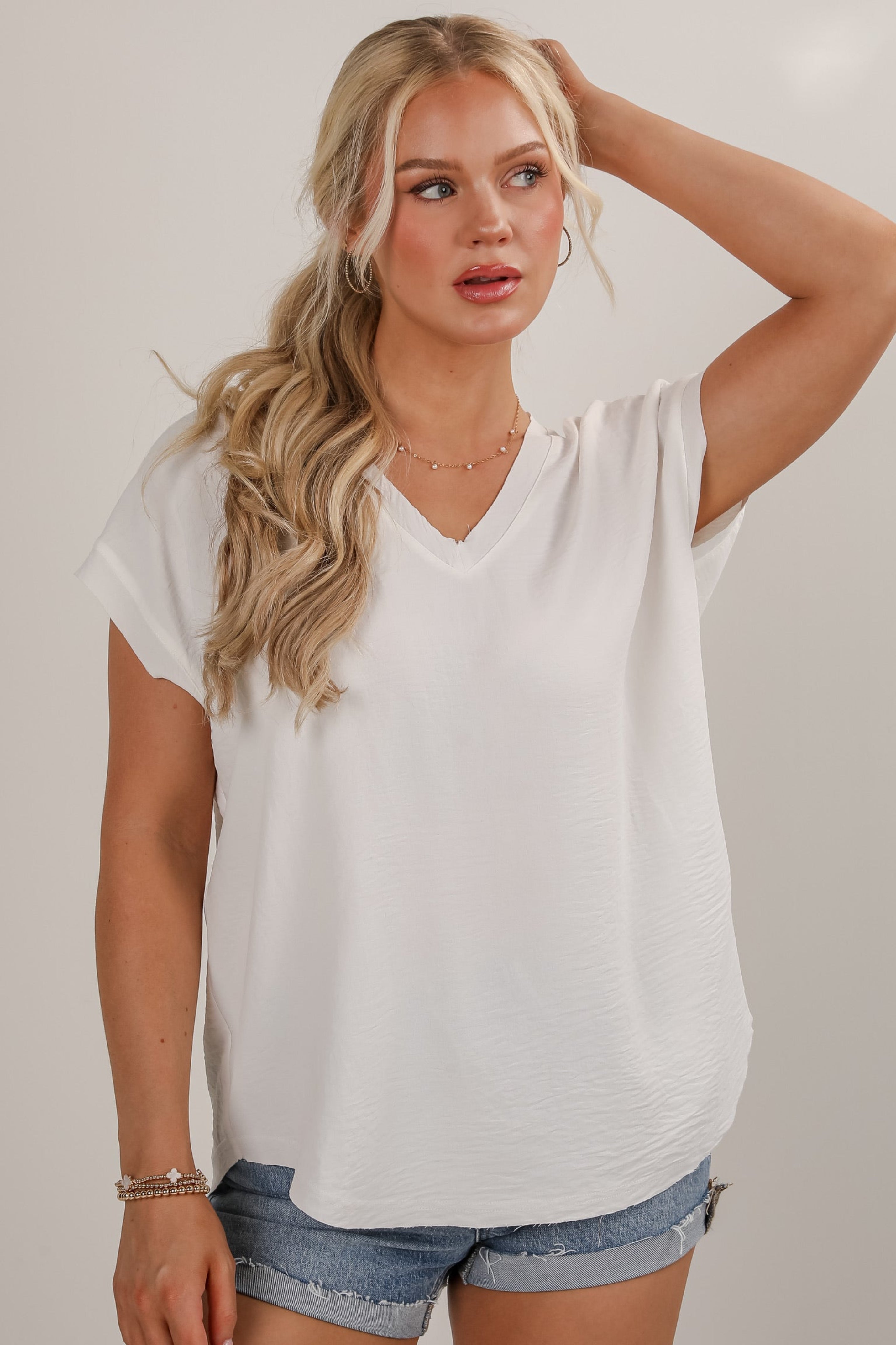 All The Charm V-Neck Blouse