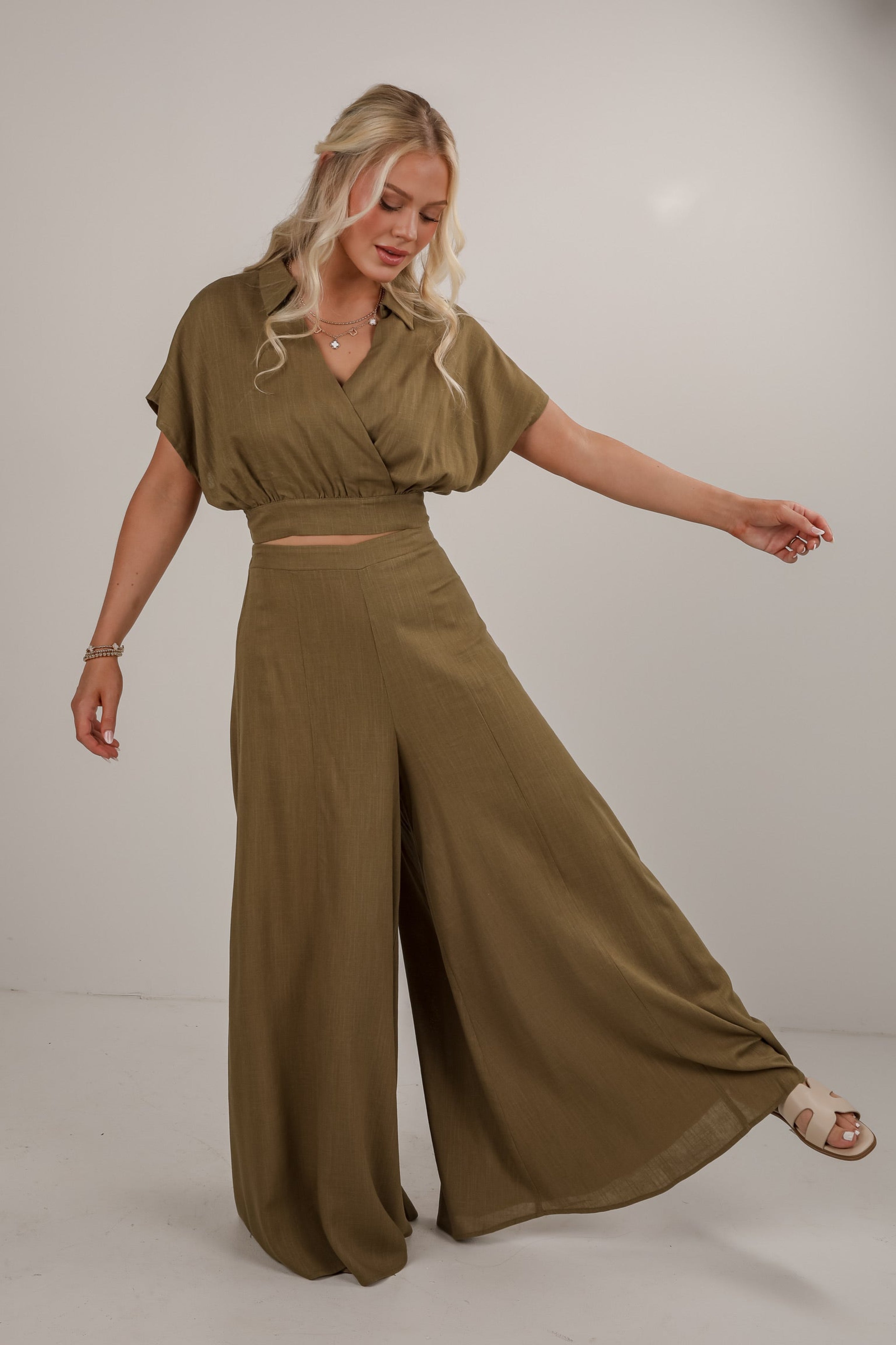 Take A Look Around Surplice Blouse