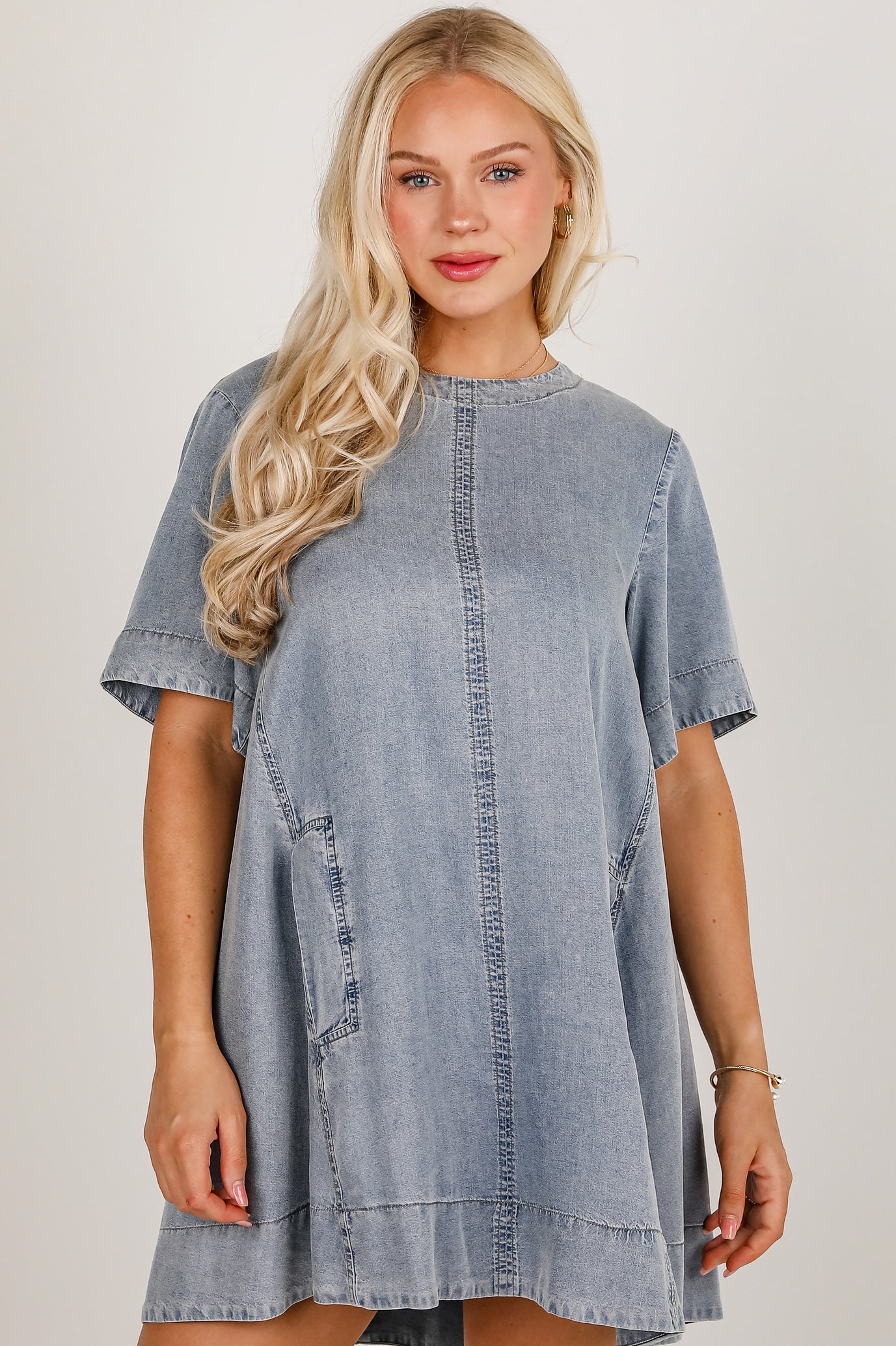 FINAL SALE - Lovable Spirit Denim Mini Dress