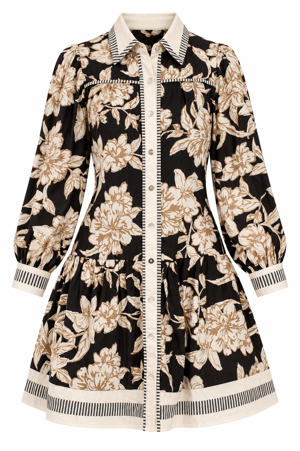 Style Notes Black Floral Mini Dress