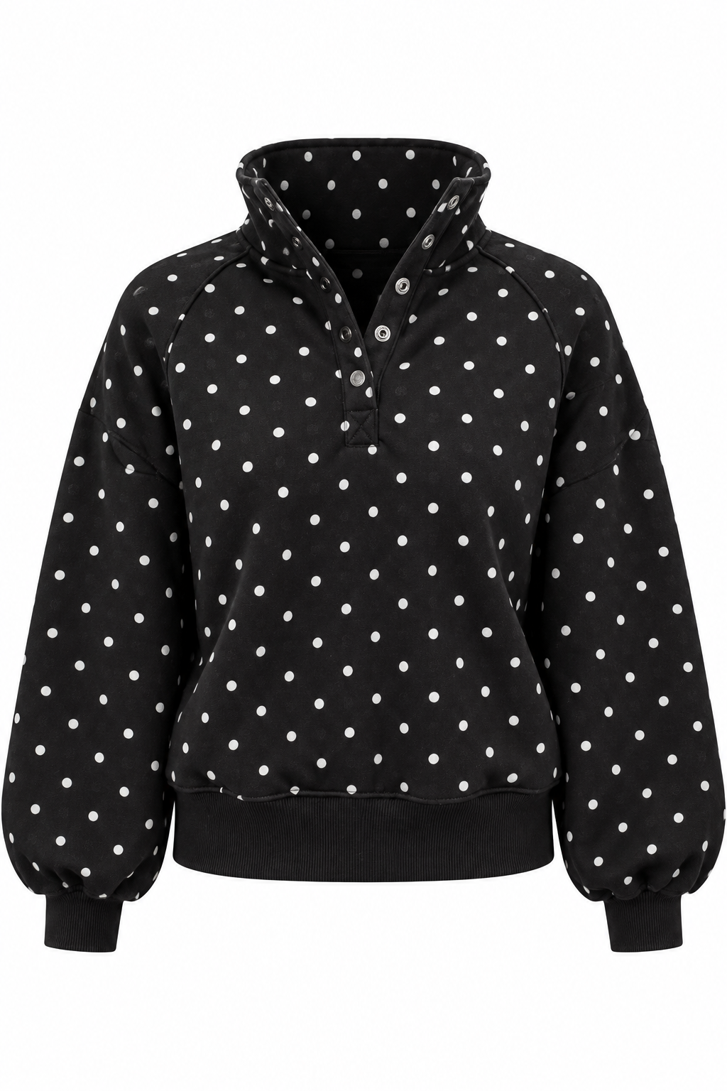 Spotted Around Town Black Polka Dot Pullover