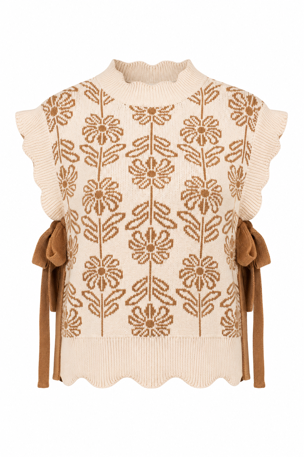 Always On My Mind Floral Tie Side Sweater