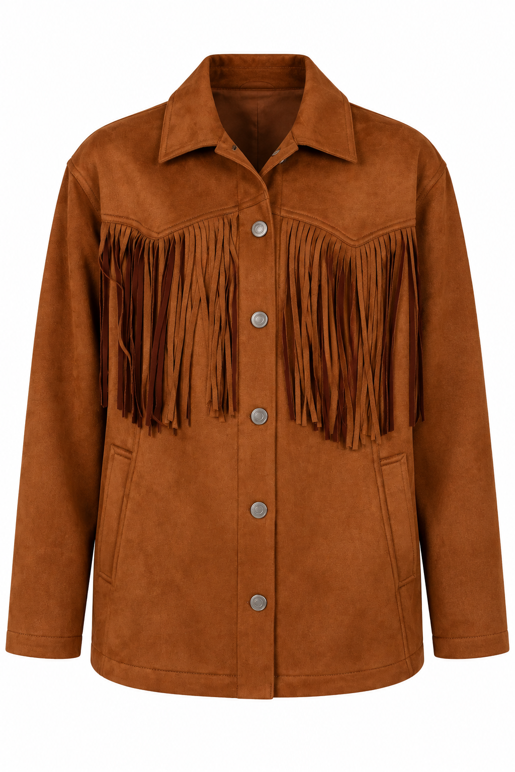 Wild West Brown Suede Fringe Jacket