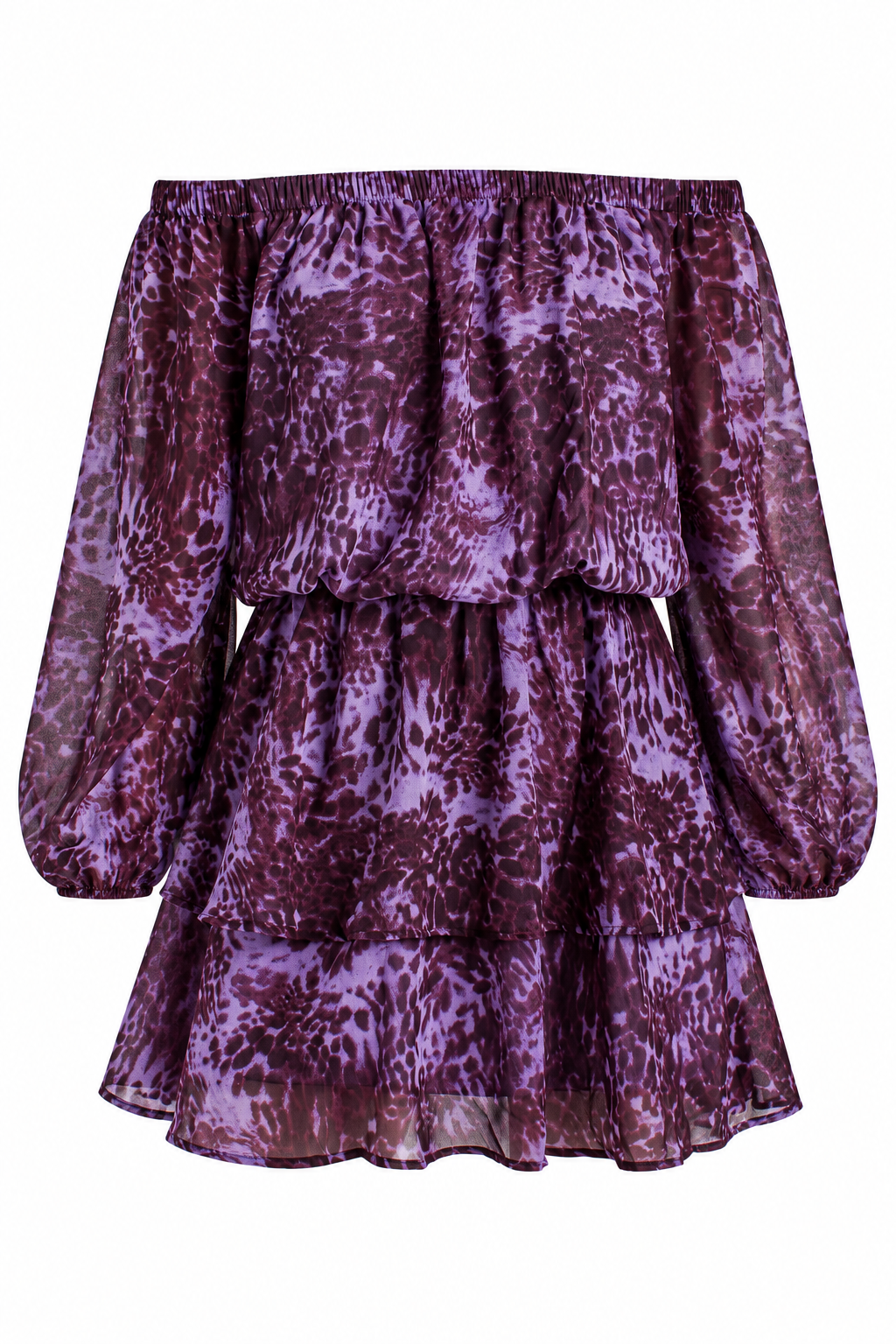 Collected Moments Purple Printed Mini Dress