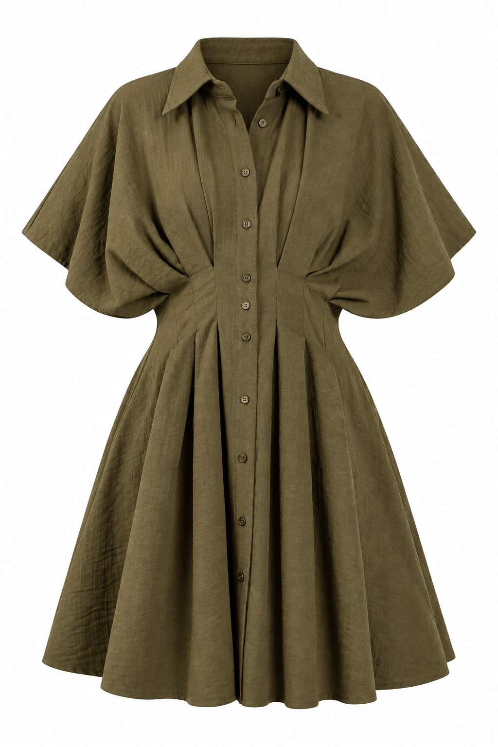 Plans In Motion Pleated Mini Shirt Dress