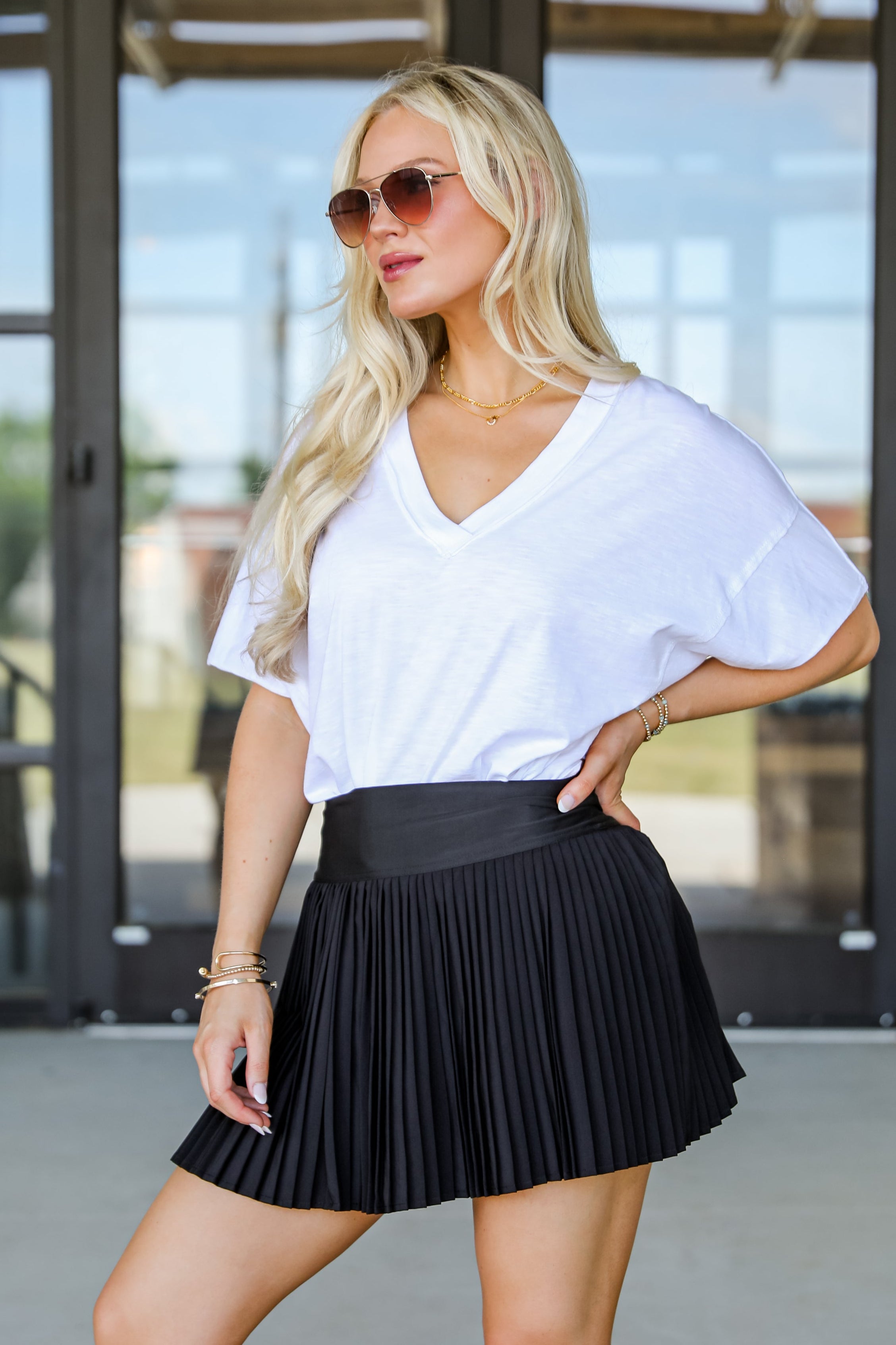 Pick Your Goals Pleated Athletic Skort