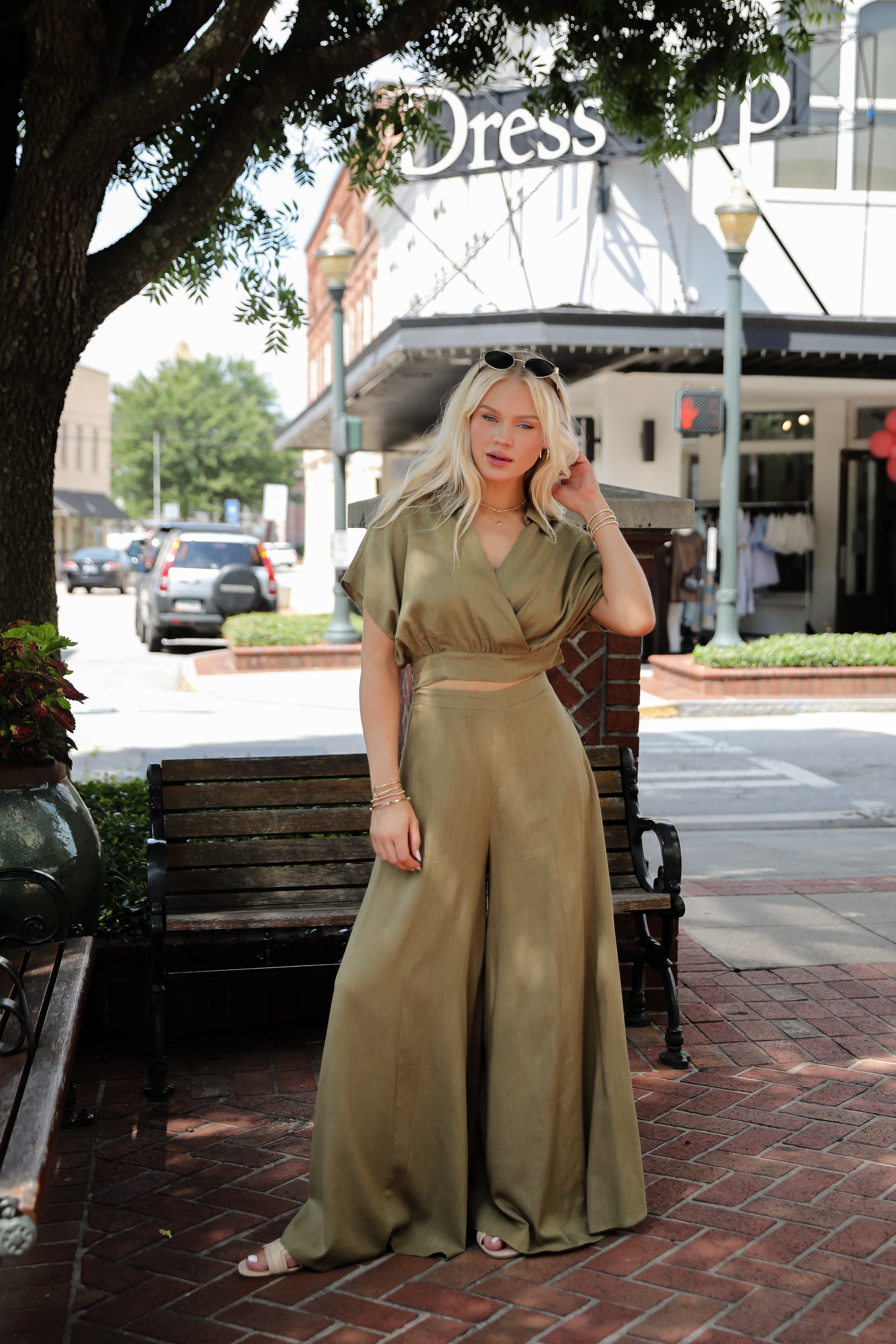 Take A Look Around Surplice Blouse