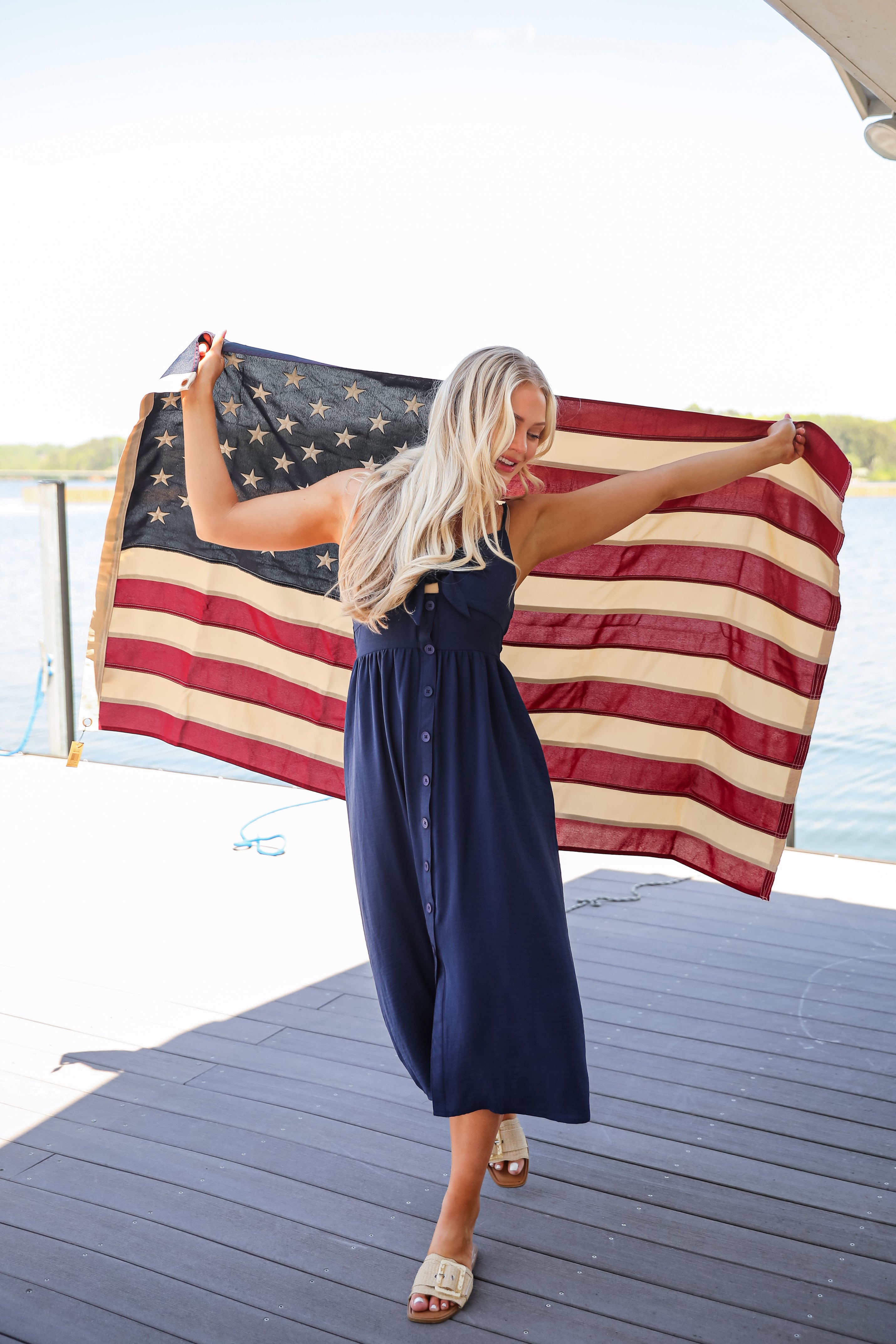 Epitome Of Allure Tie-Front Midi Dress