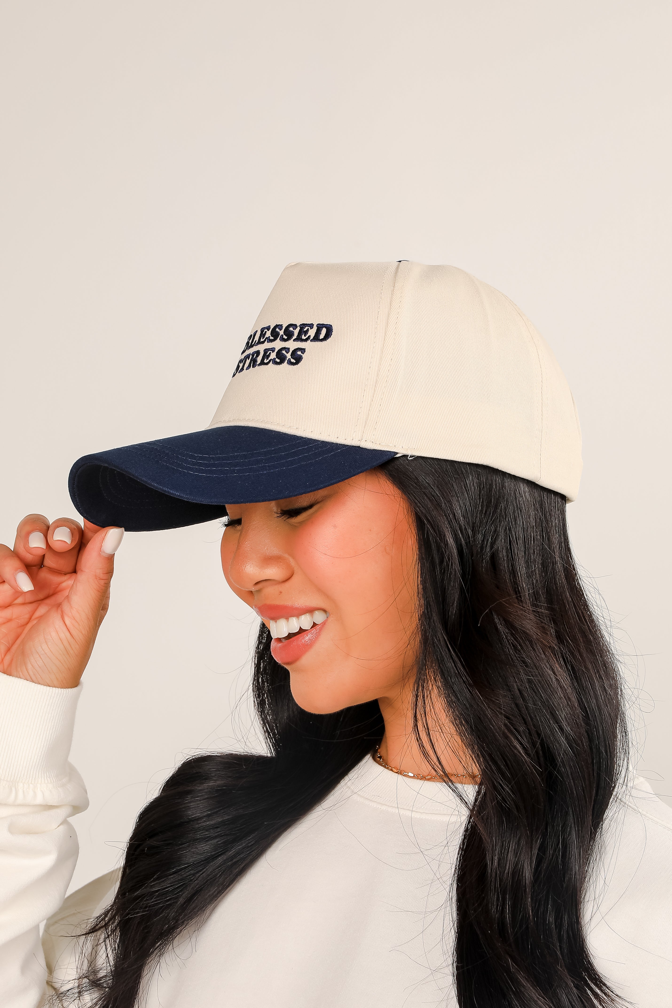Too Blessed To Stress Embroidered Hat