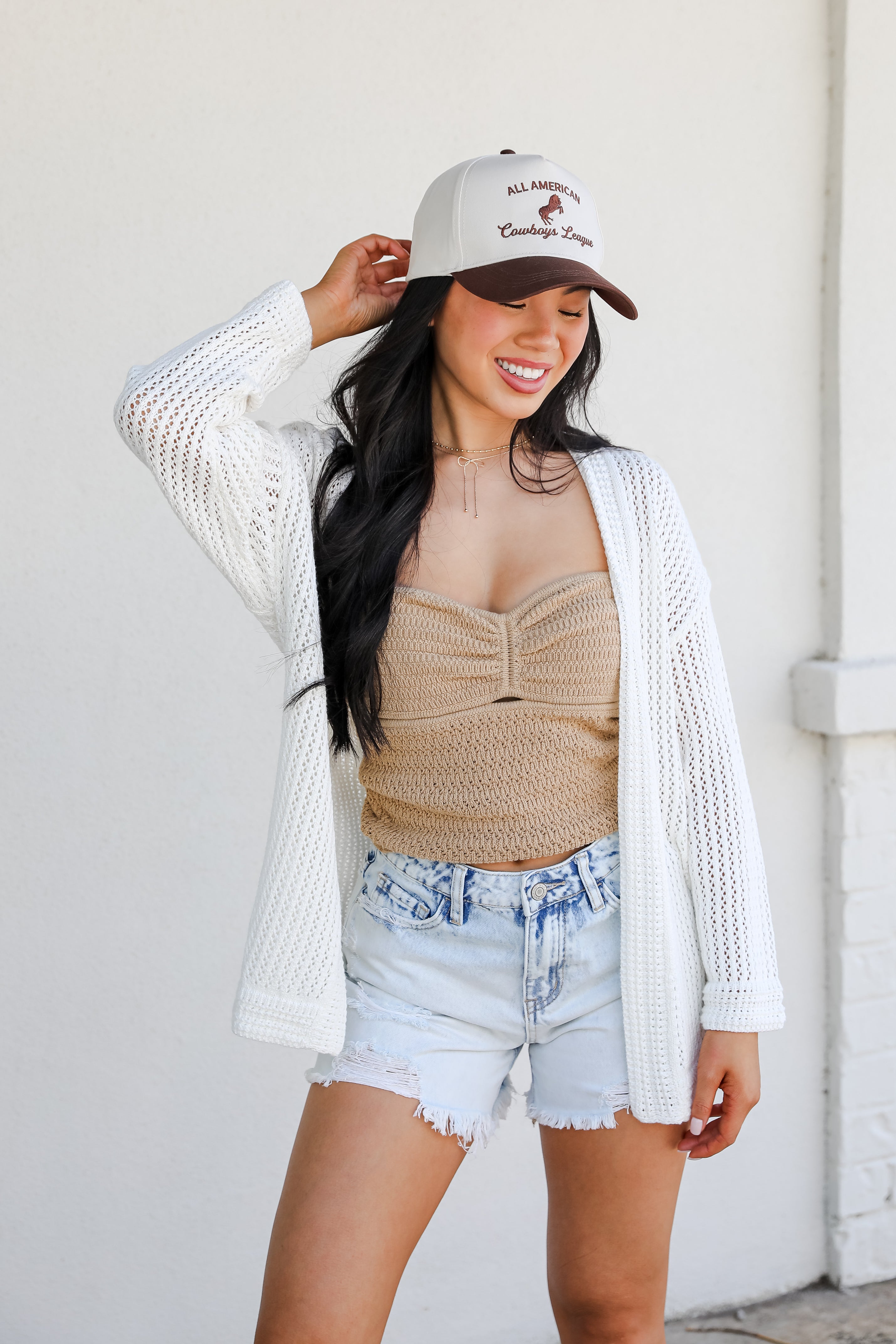 Let You Know Ivory Crochet Cardigan
