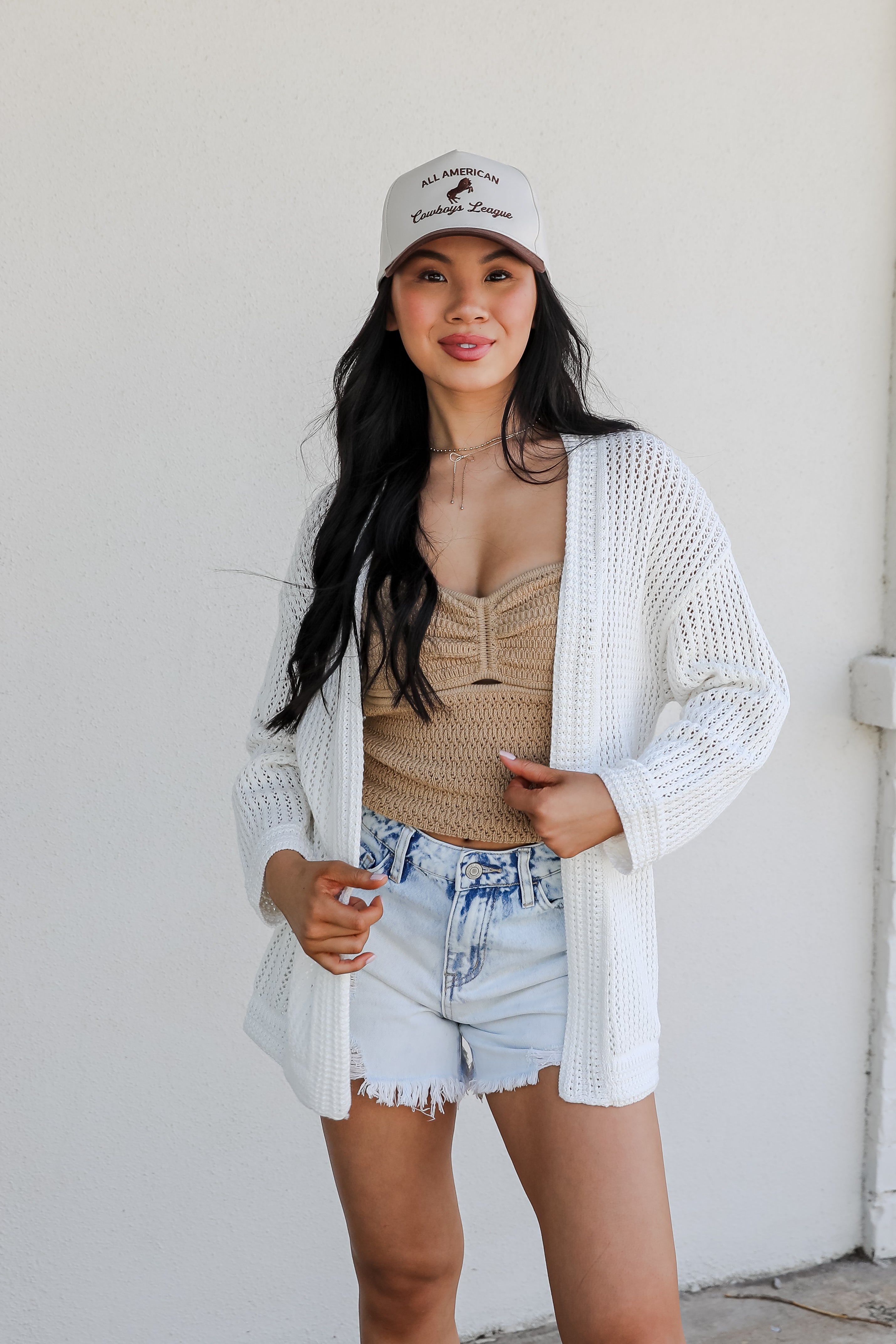 Let You Know Ivory Crochet Cardigan