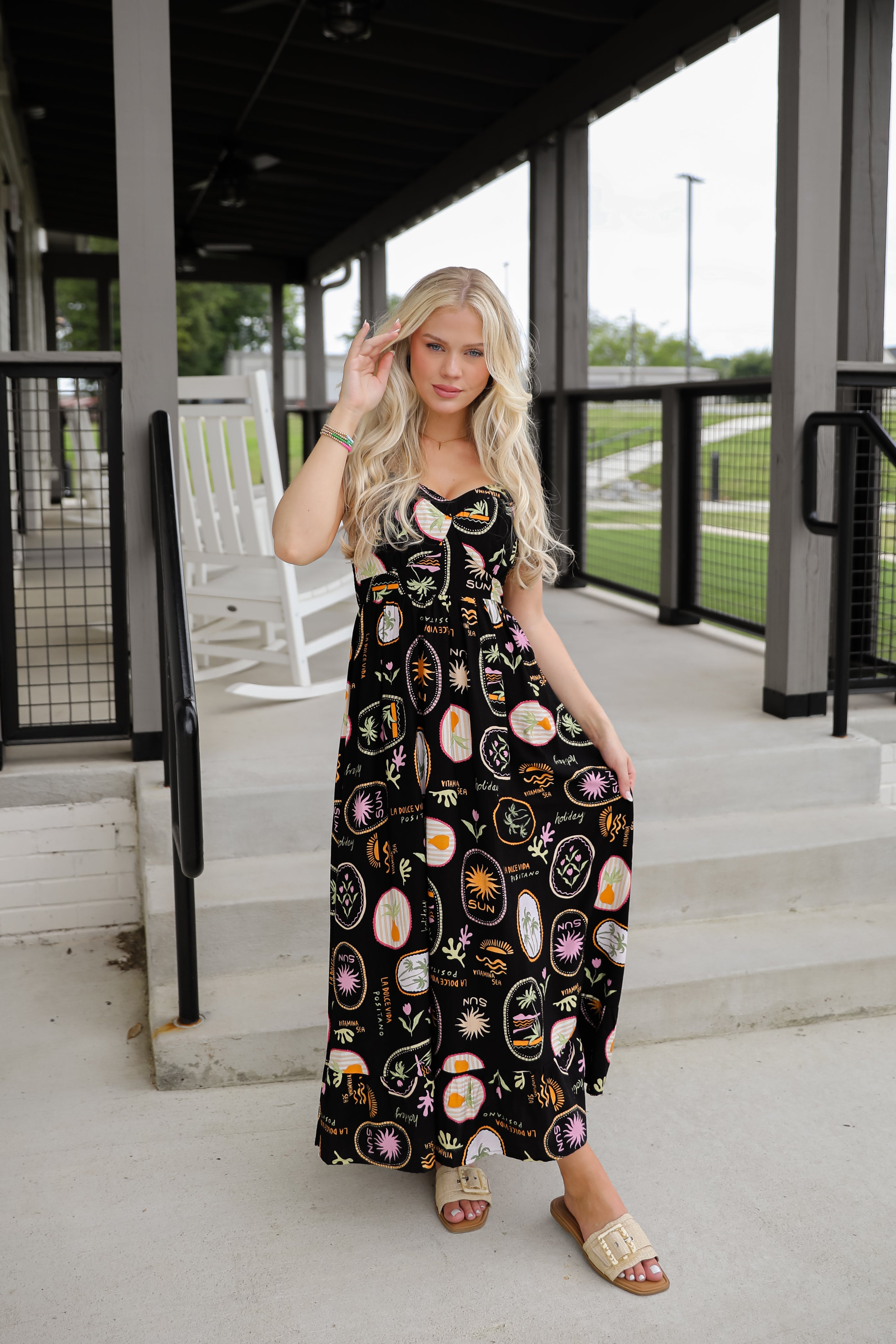 Vitamin Sea Black Maxi Dress