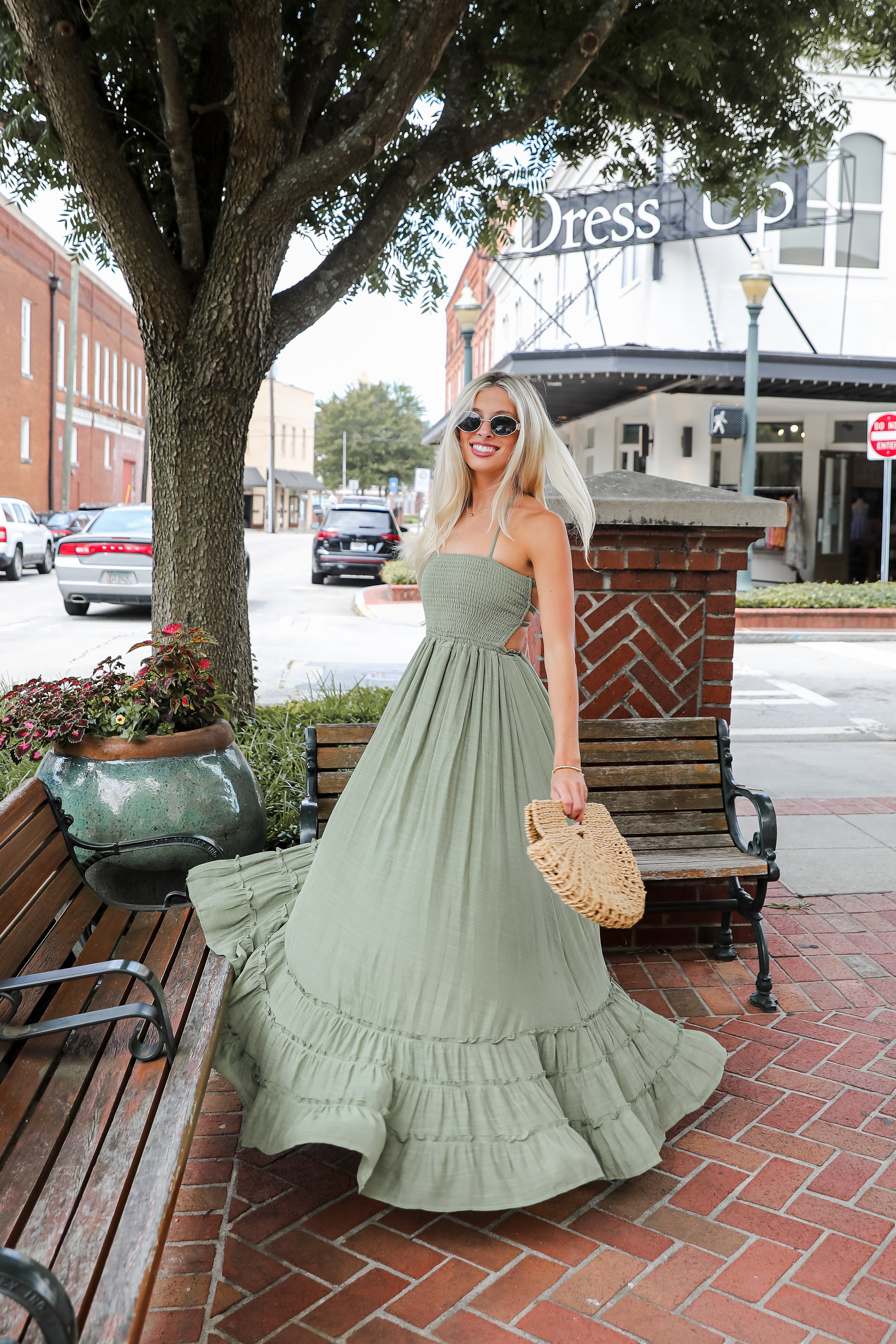 Good Things Take Time Smocked Halter Maxi Dress