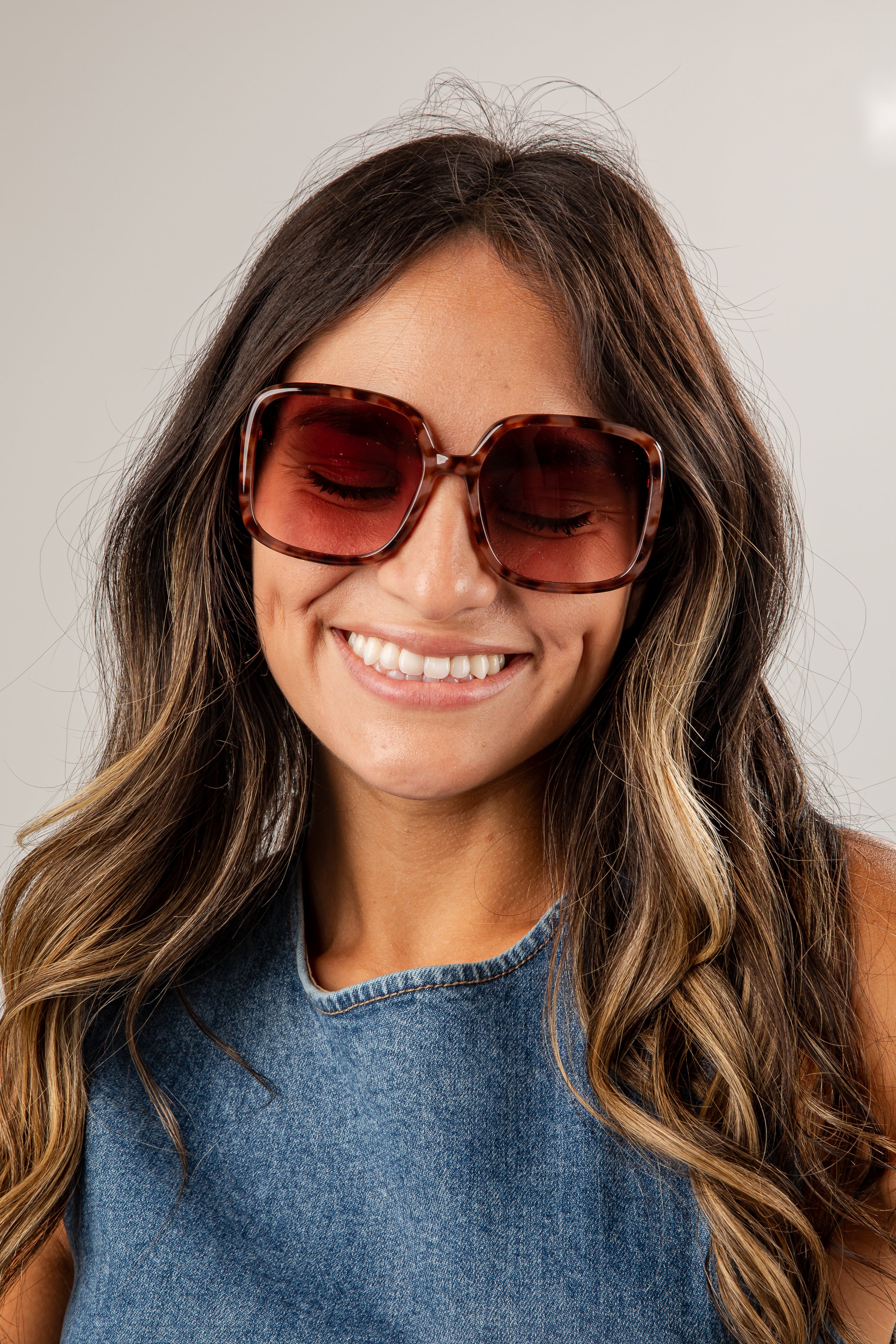 ?New Tortoise Brown Square Polarized Womens Sunglasses Trendy Oversized Women main image 3