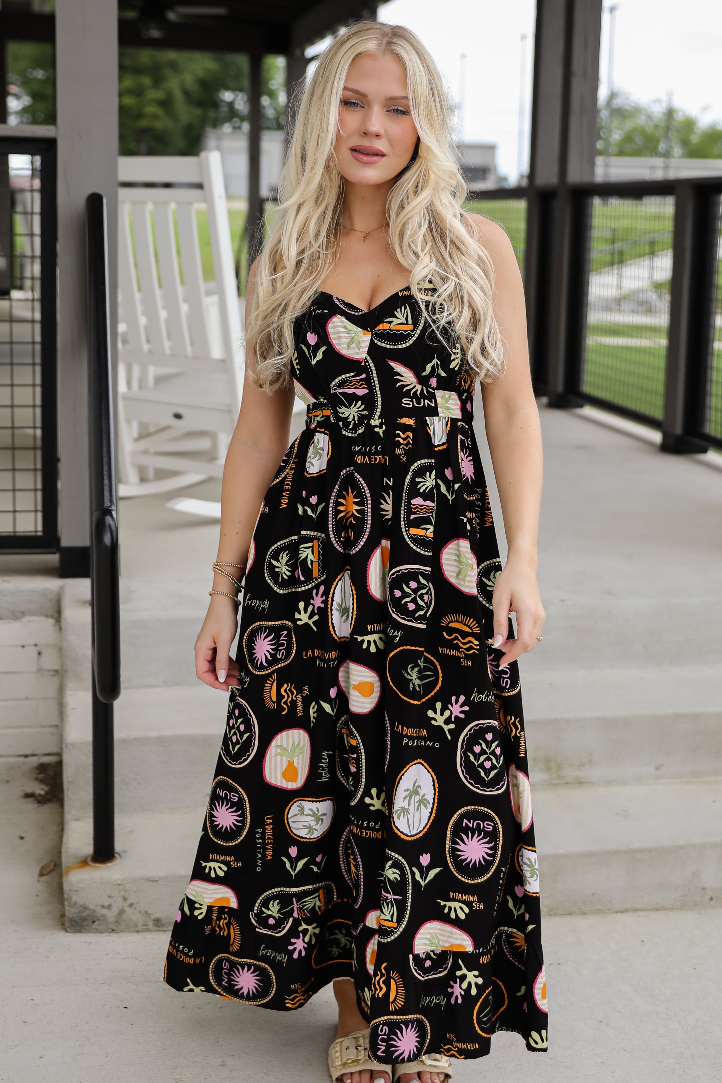 Vitamin Sea Black Maxi Dress