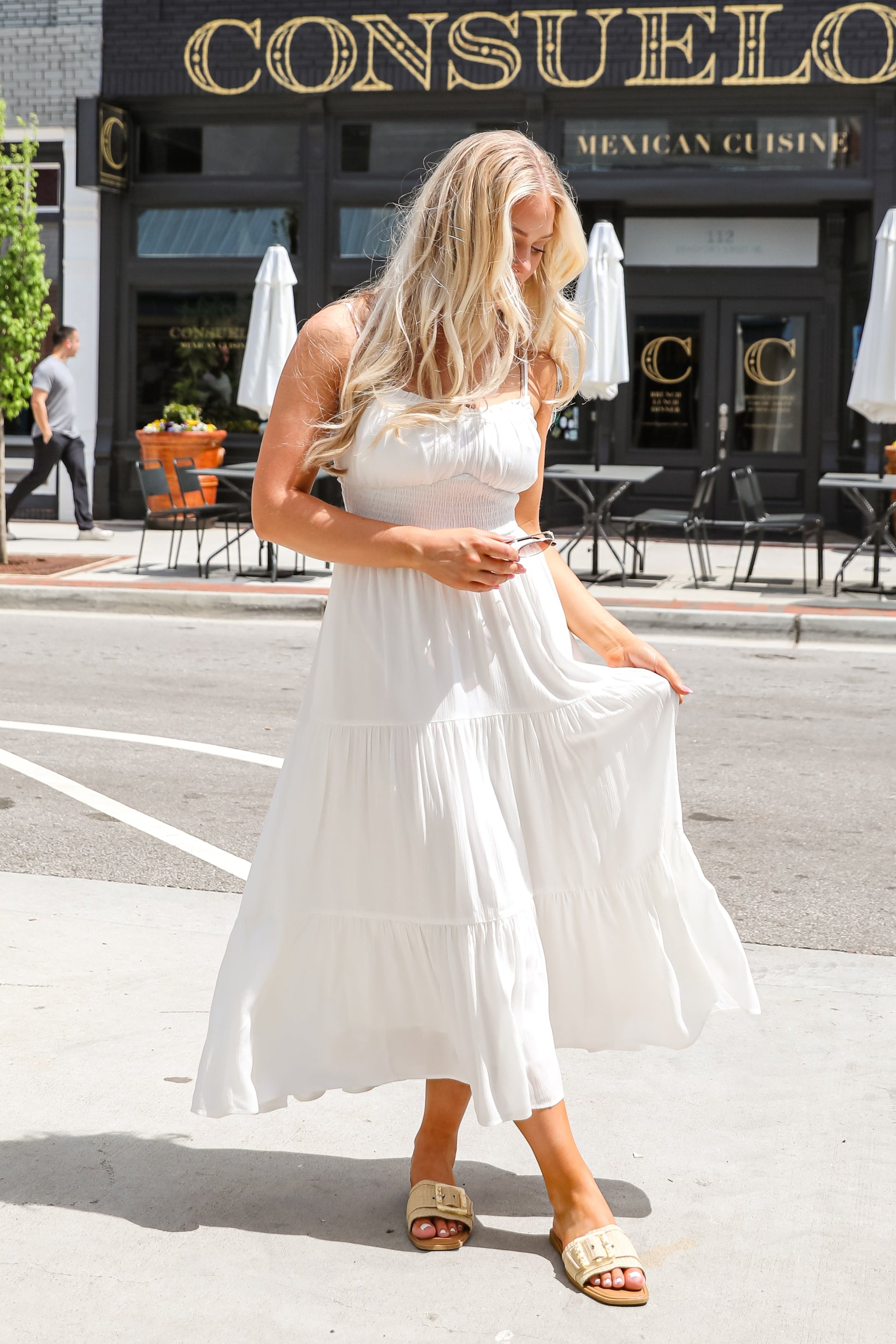 Remember Me White Tiered Maxi Dress