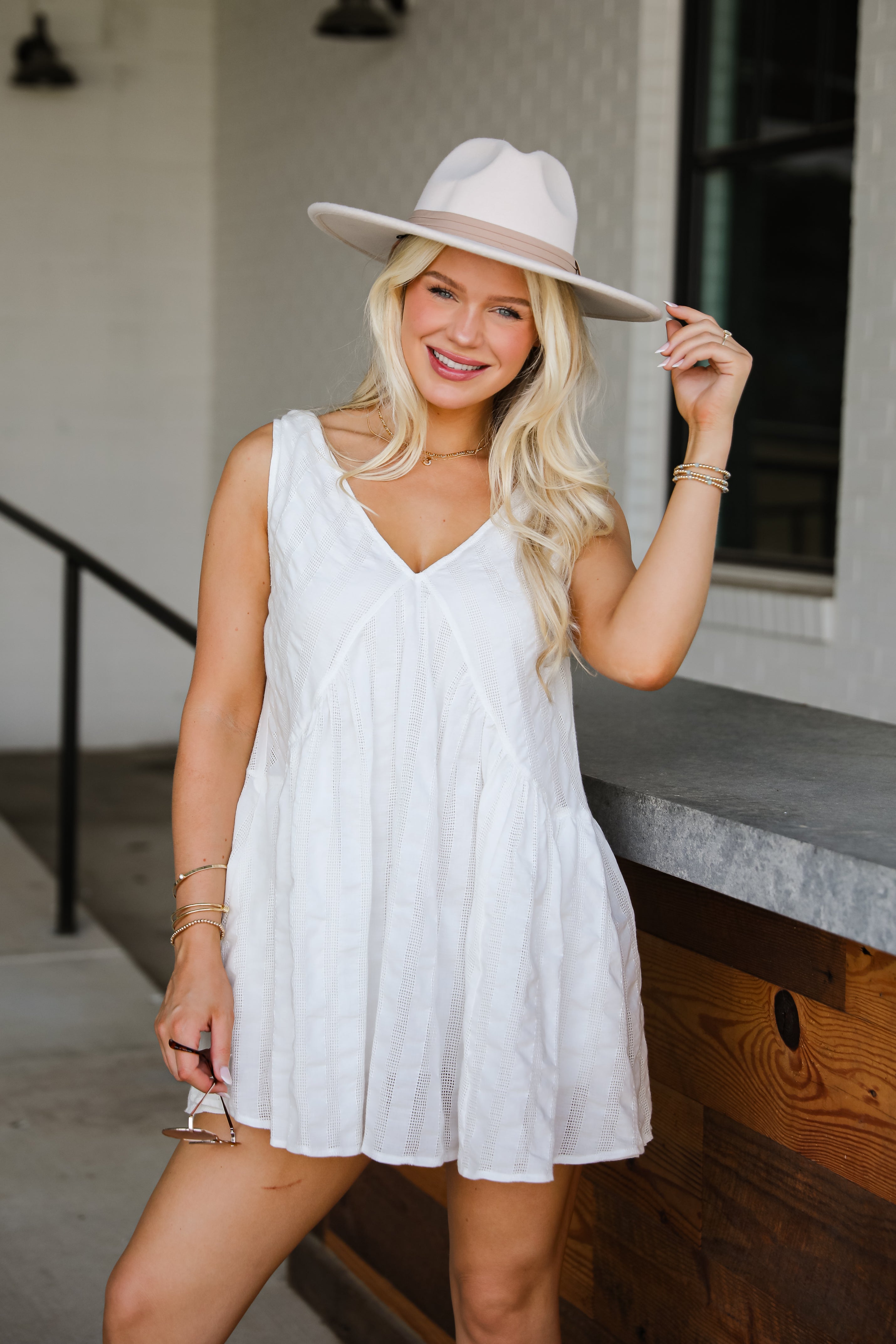 Worn With Wonder White Romper Dress