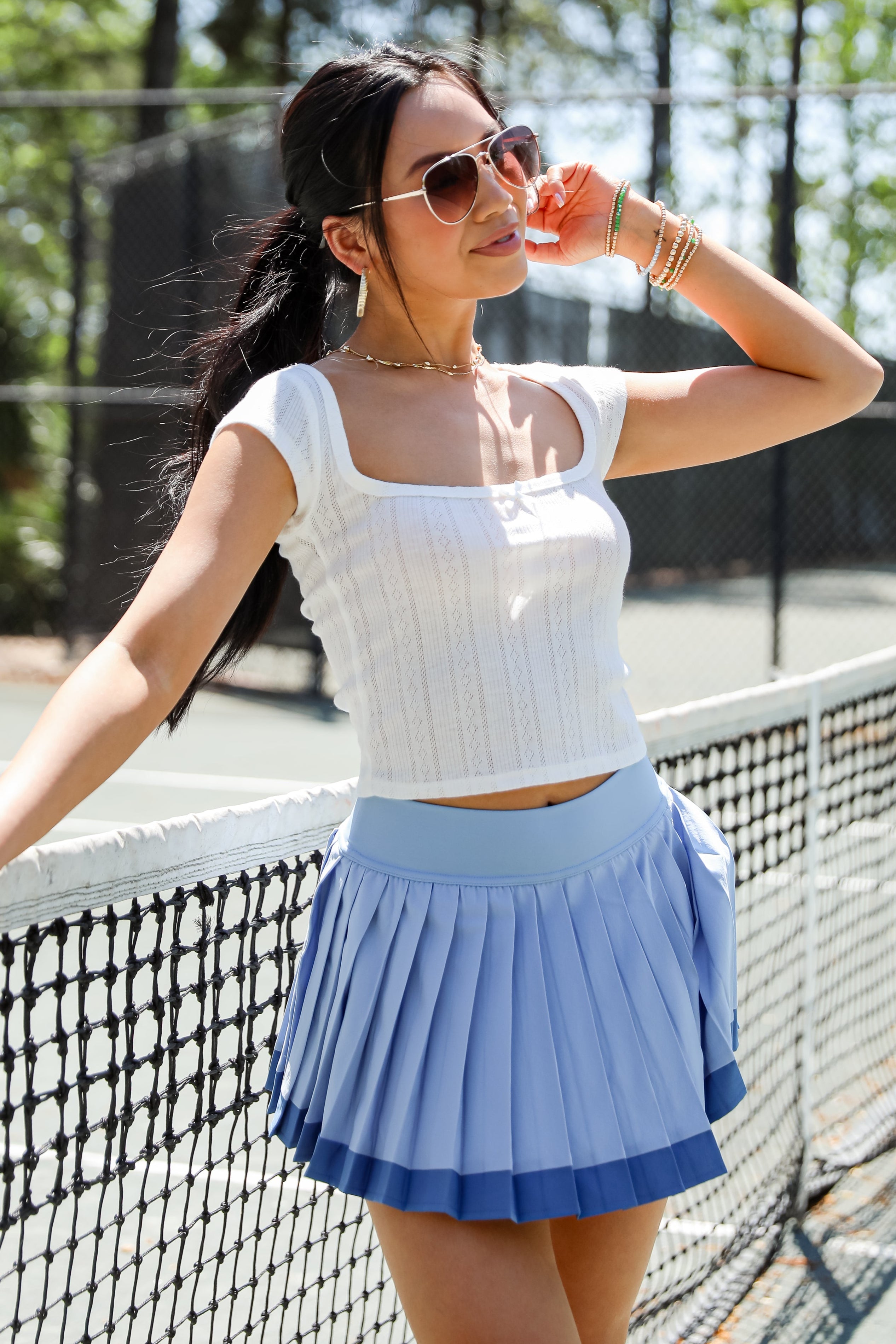Power Moves Pleated Skort