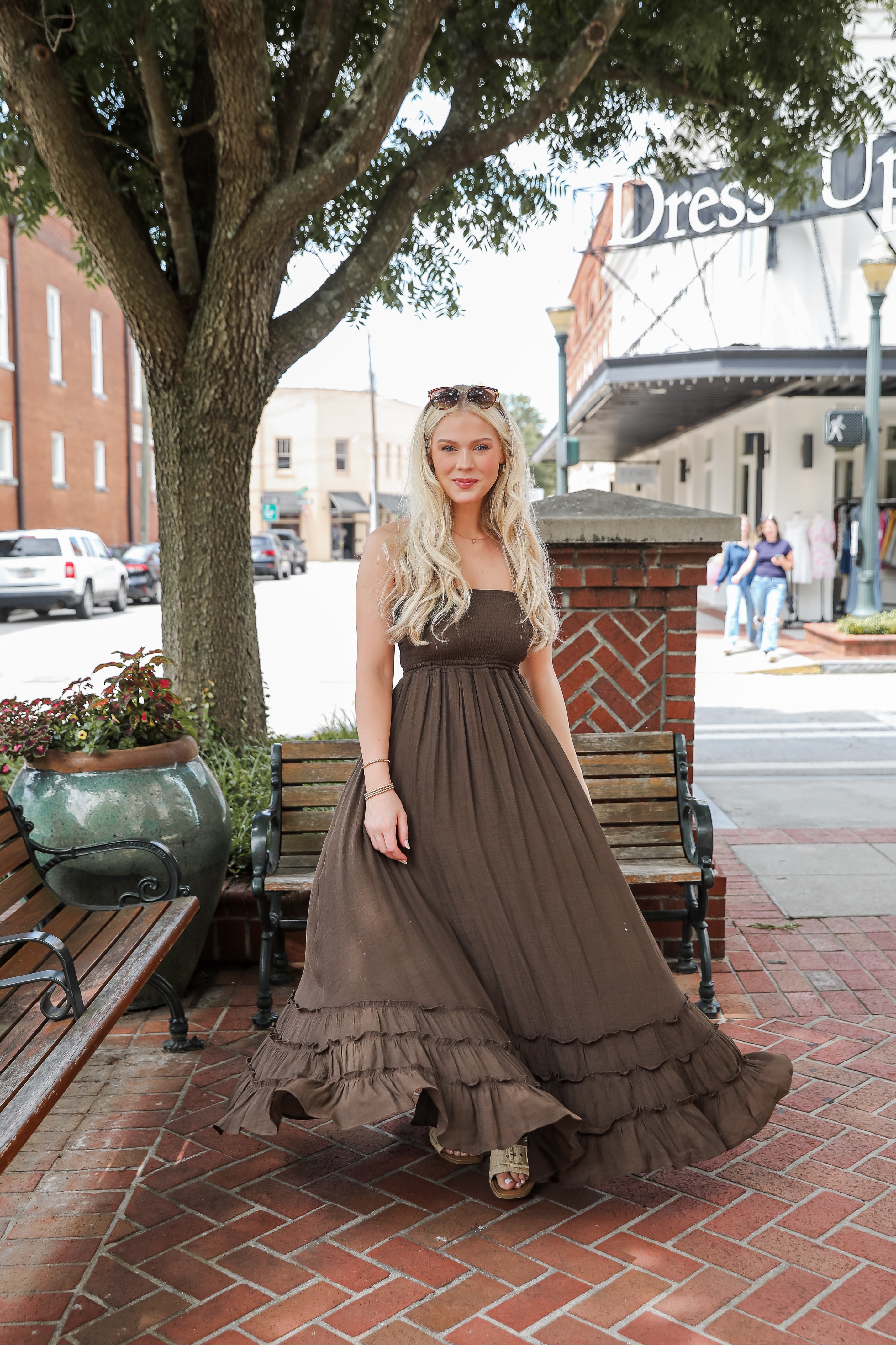 Good Things Take Time Smocked Halter Maxi Dress