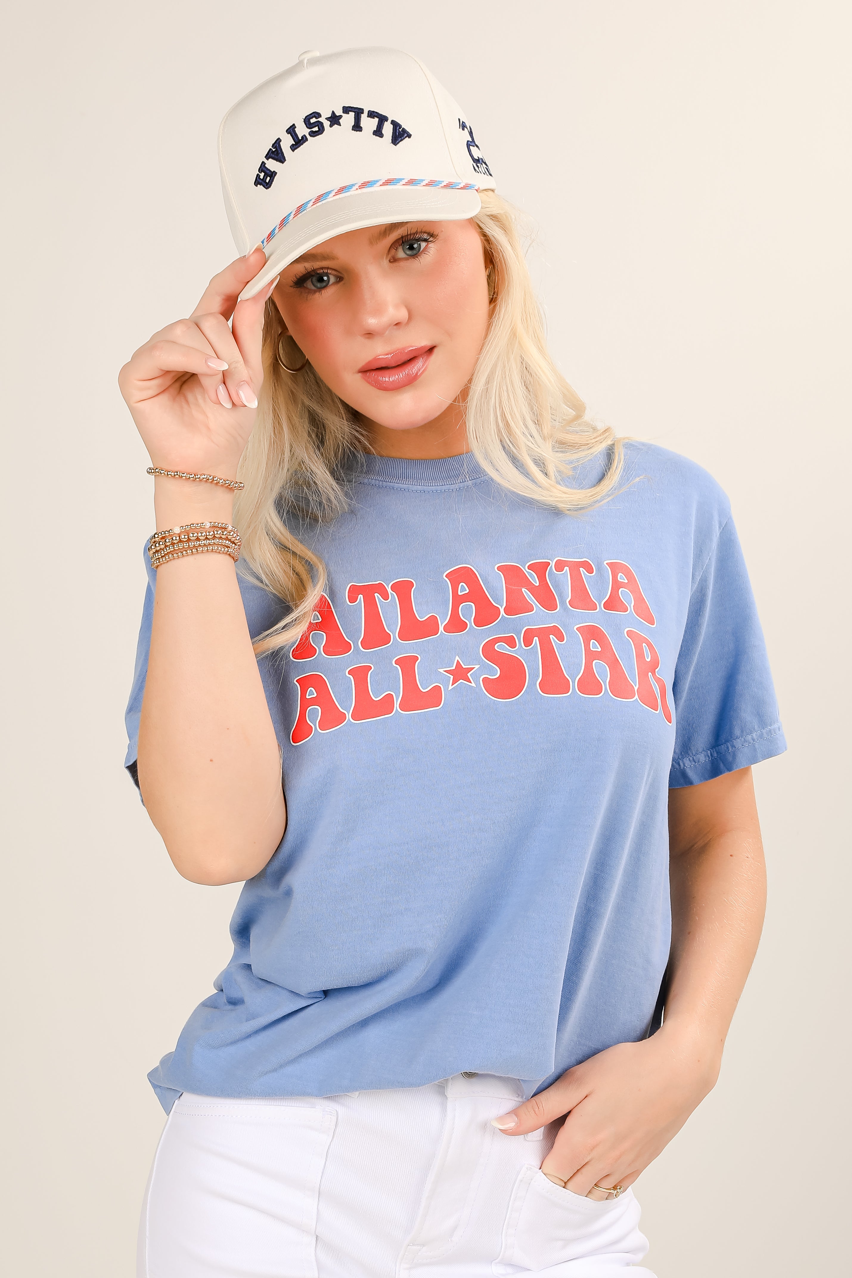 Light Blue Atlanta All-Star Bubble Letter Tee