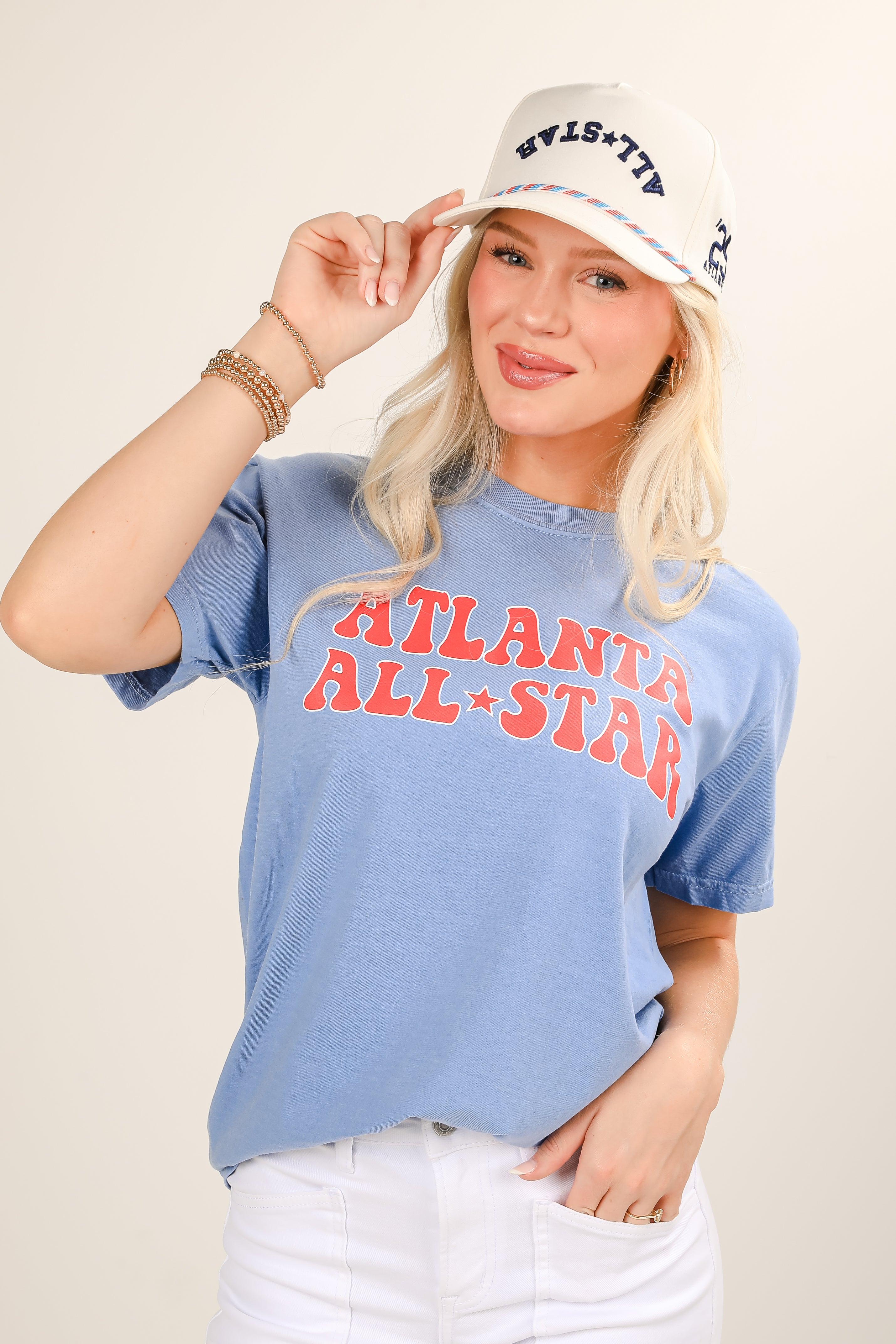 Light Blue Atlanta All-Star Bubble Letter Tee
