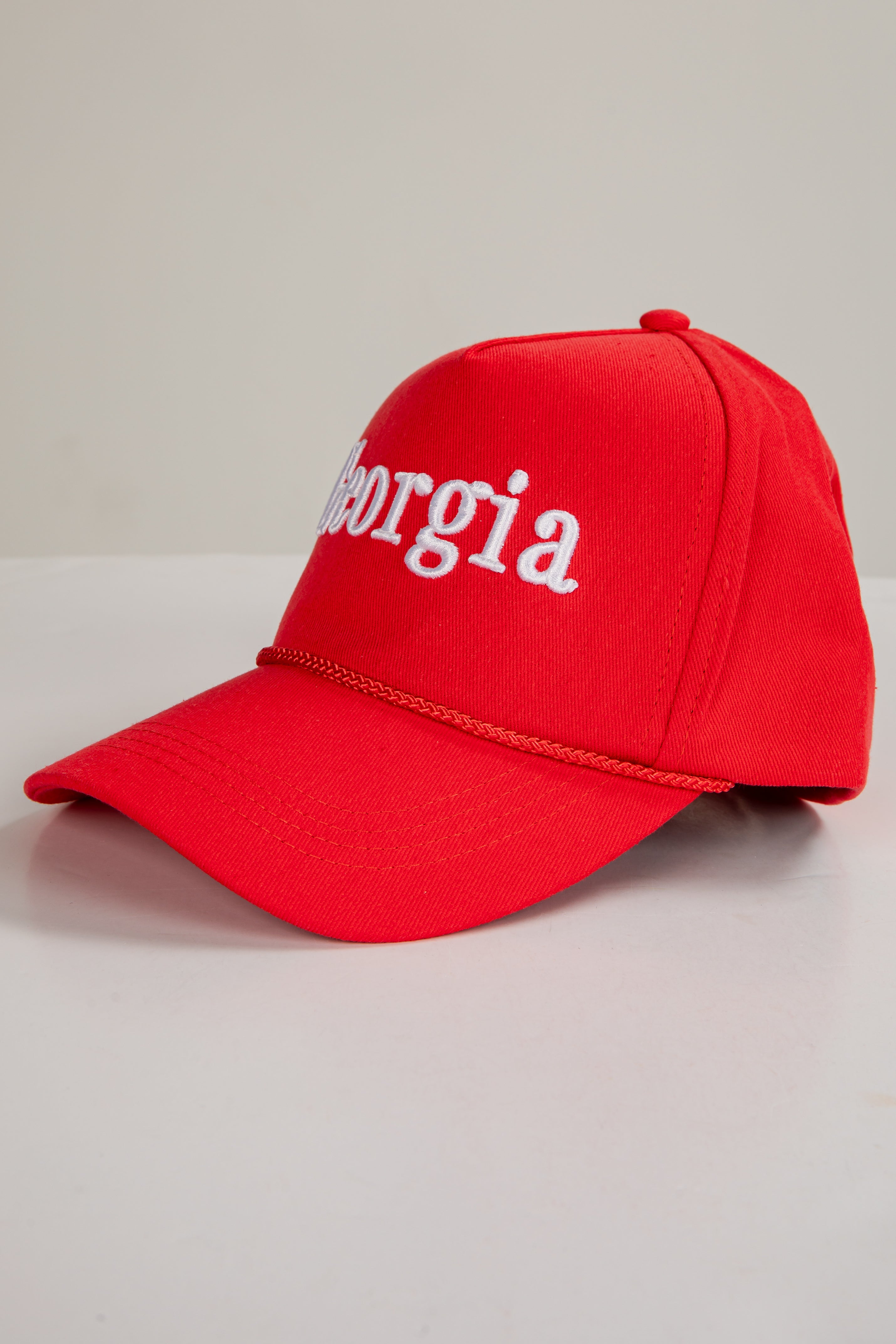 Red cap with &