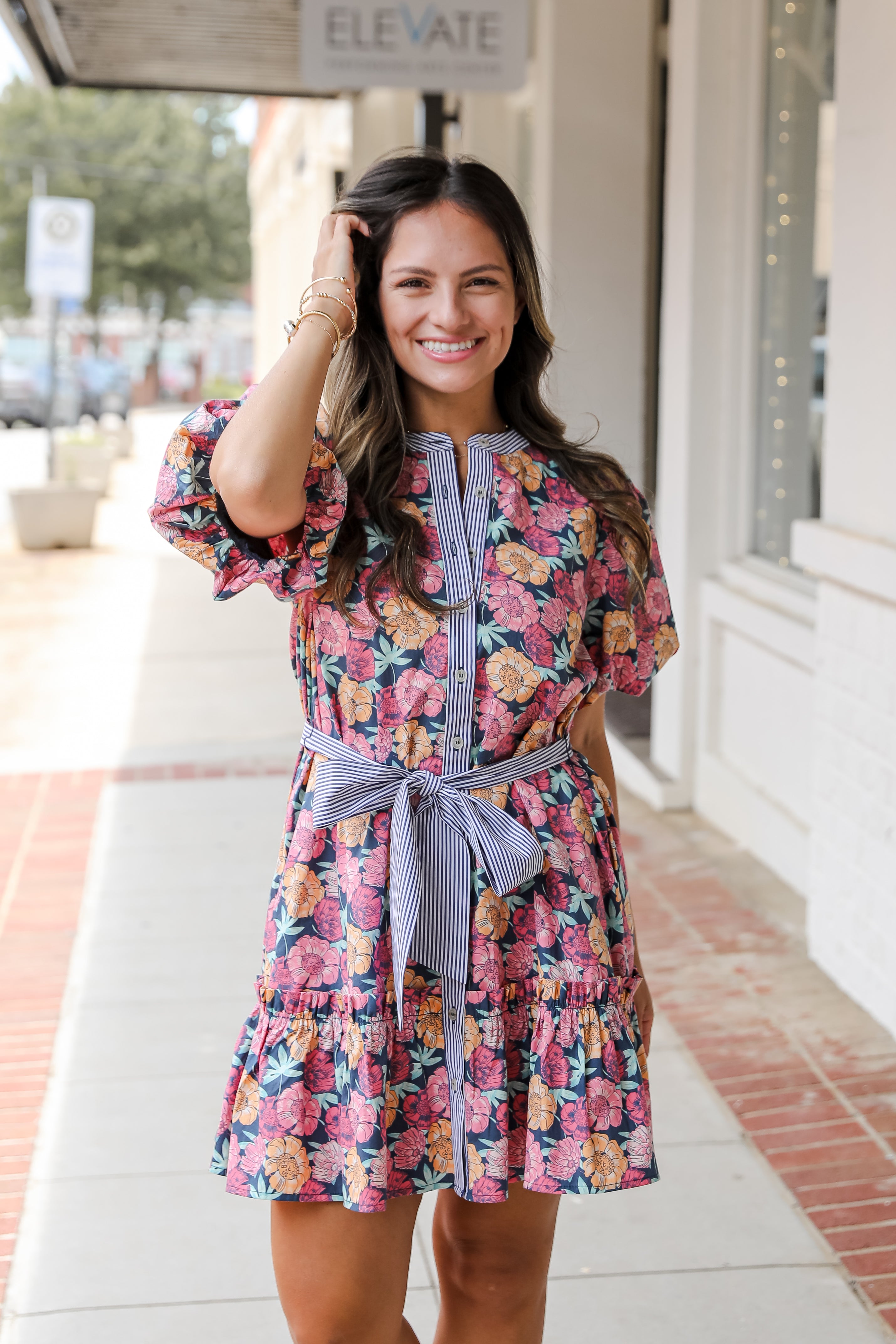 Live Life To The Fullest Navy Floral Mini Dress