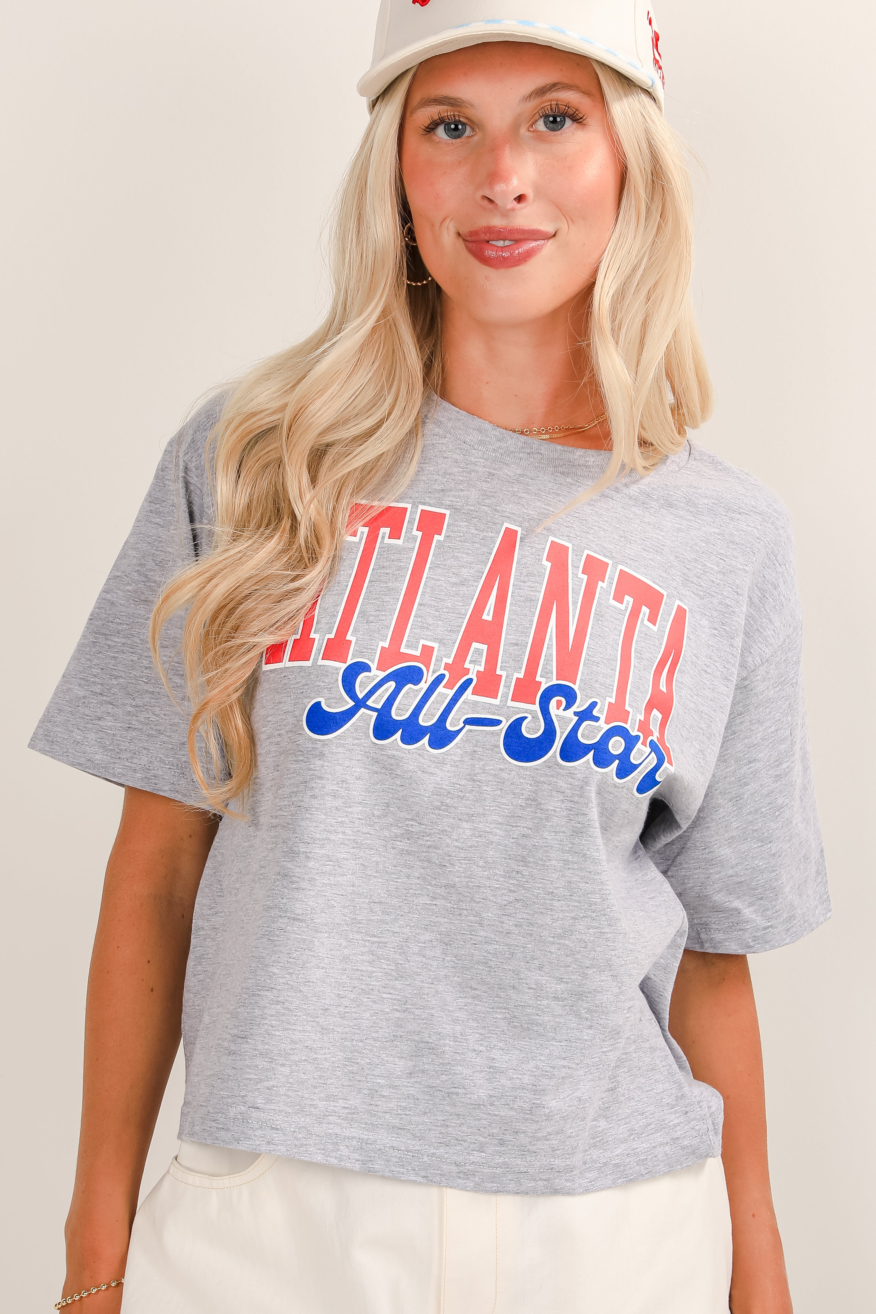 Heather Grey Atlanta All-Star Cropped Tee