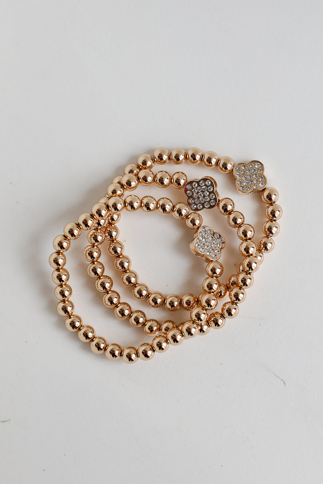 Kira Gold Beaded Bracelet Set dainty jewlery