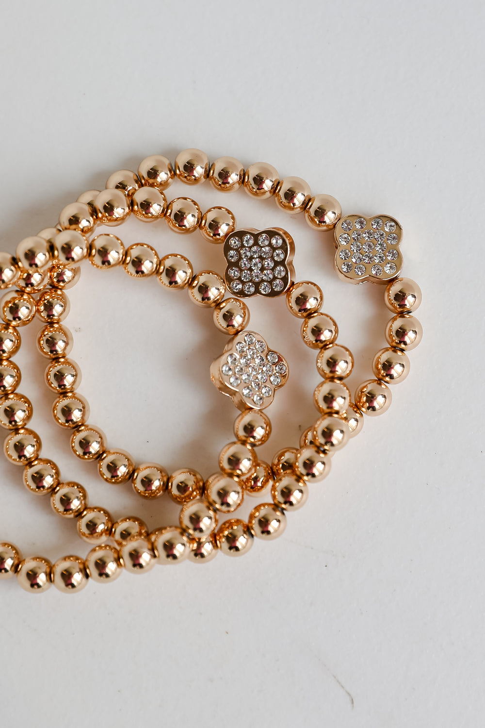 Kira Gold Beaded Bracelet Set