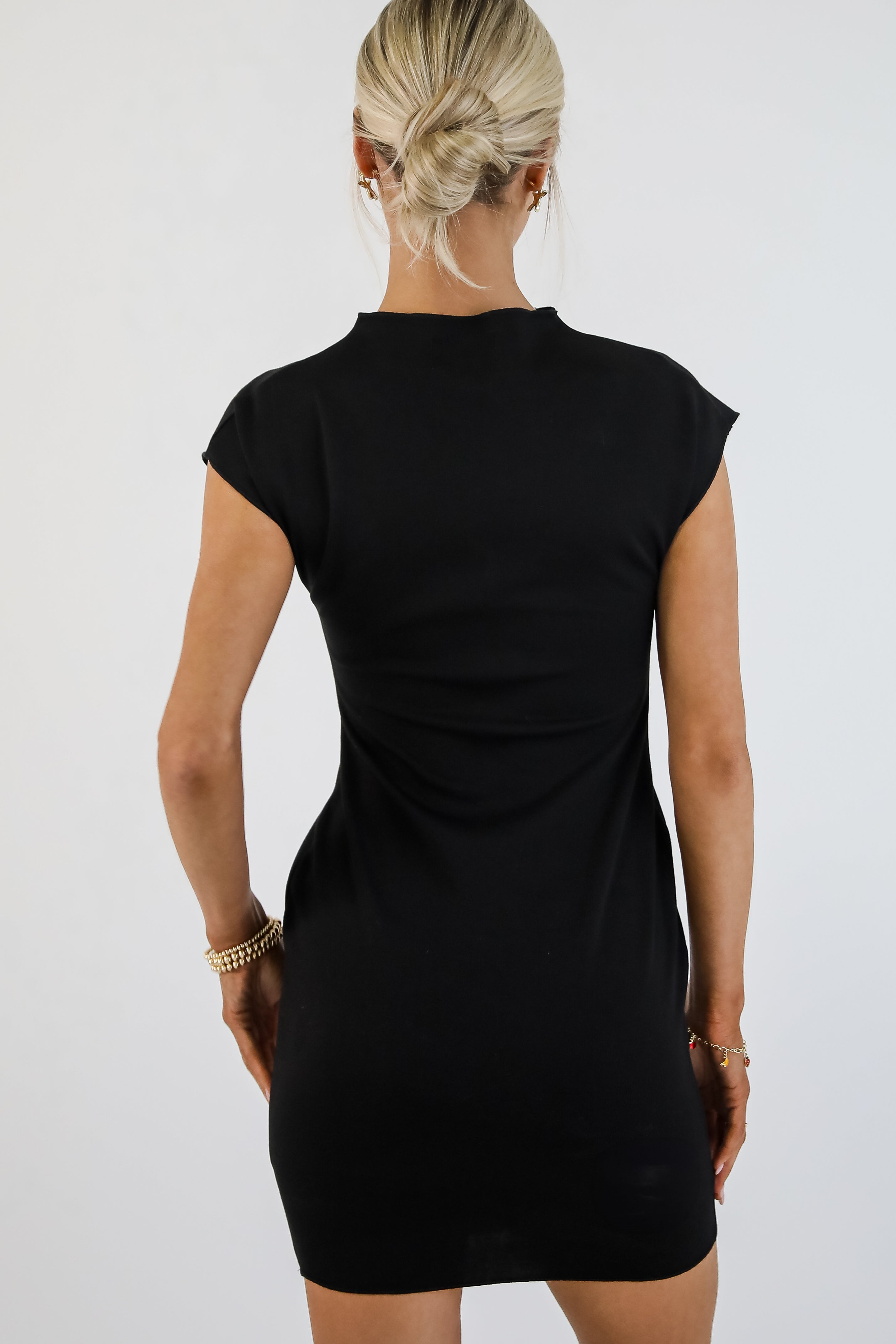Easy To Impress Black Bodycon Mini Dress