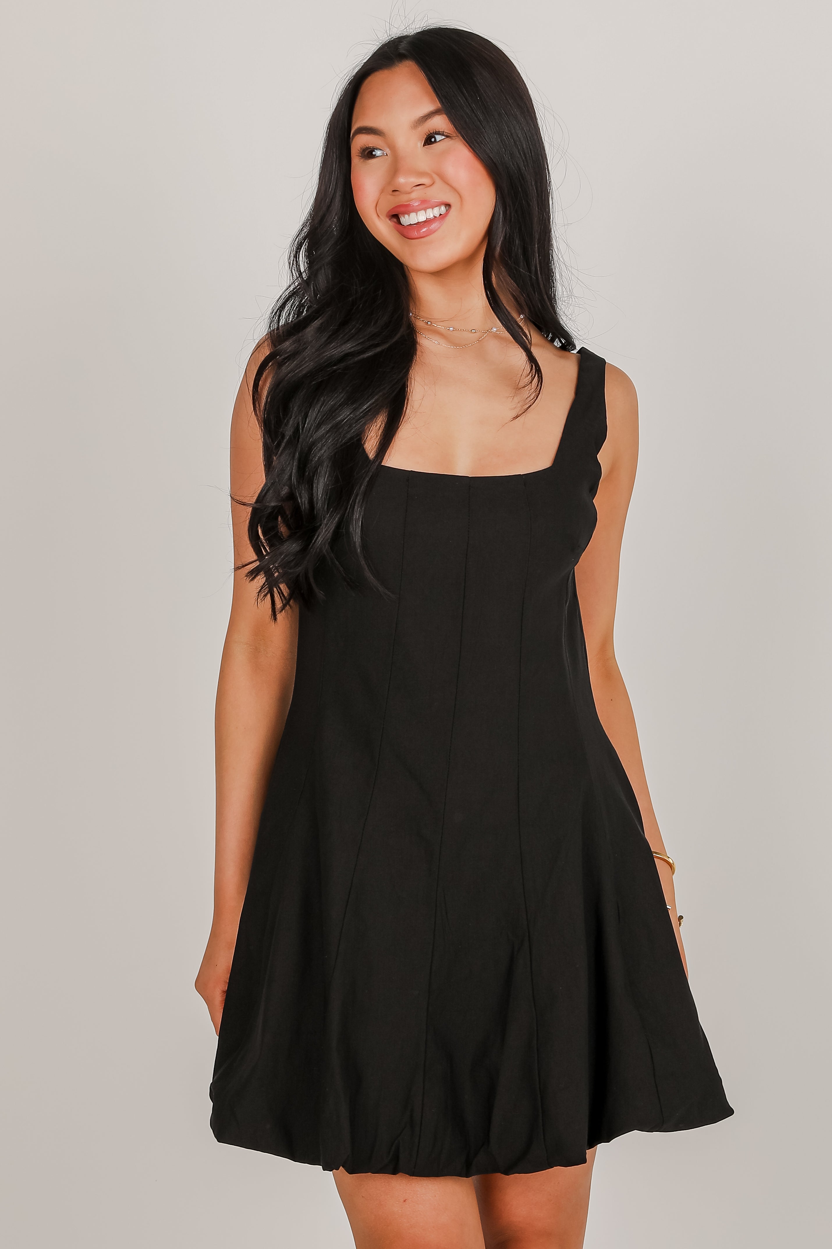 According To You Bubble Hem Mini Dress