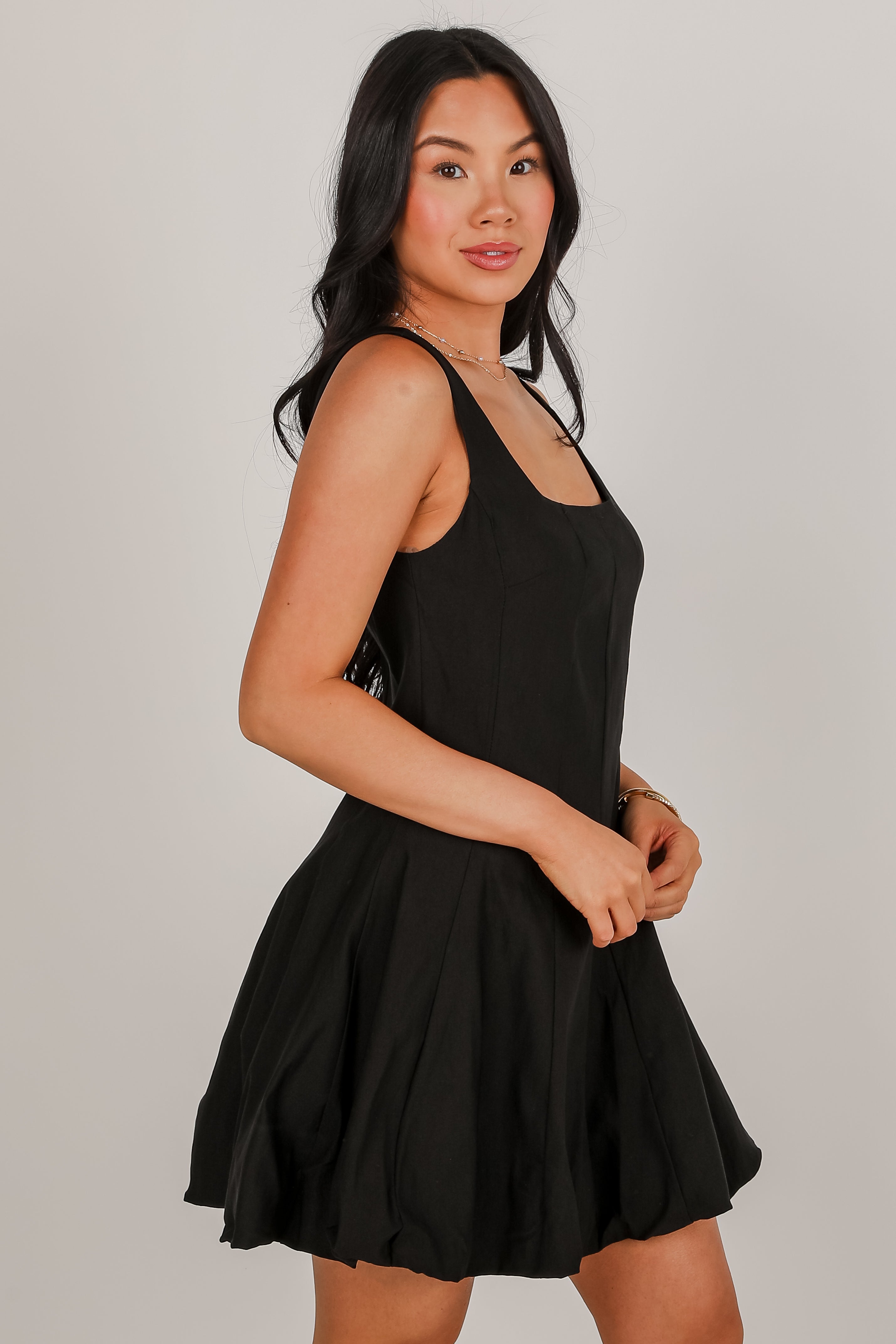 According To You Bubble Hem Mini Dress