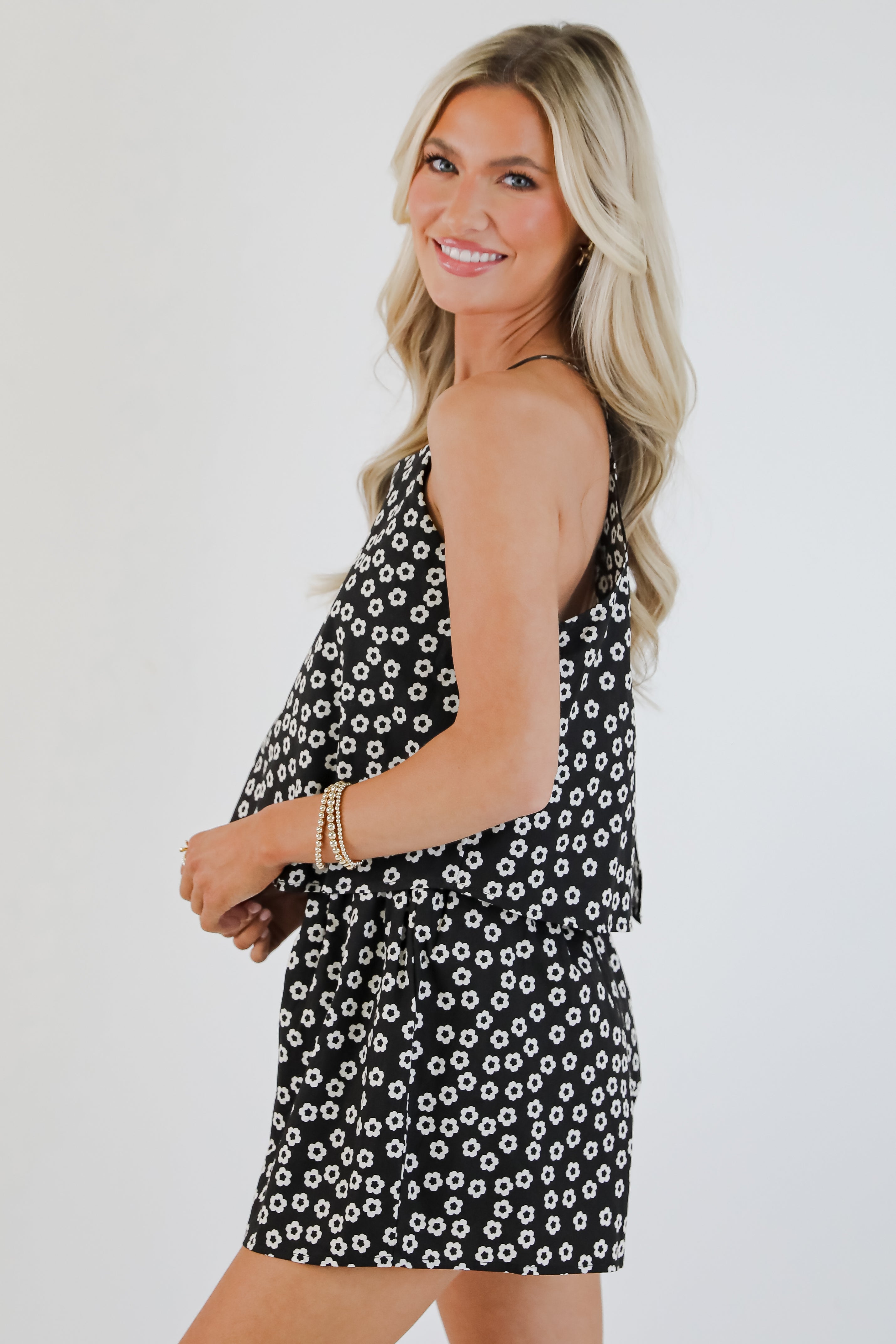 Simply Unforgettable Black Floral Romper