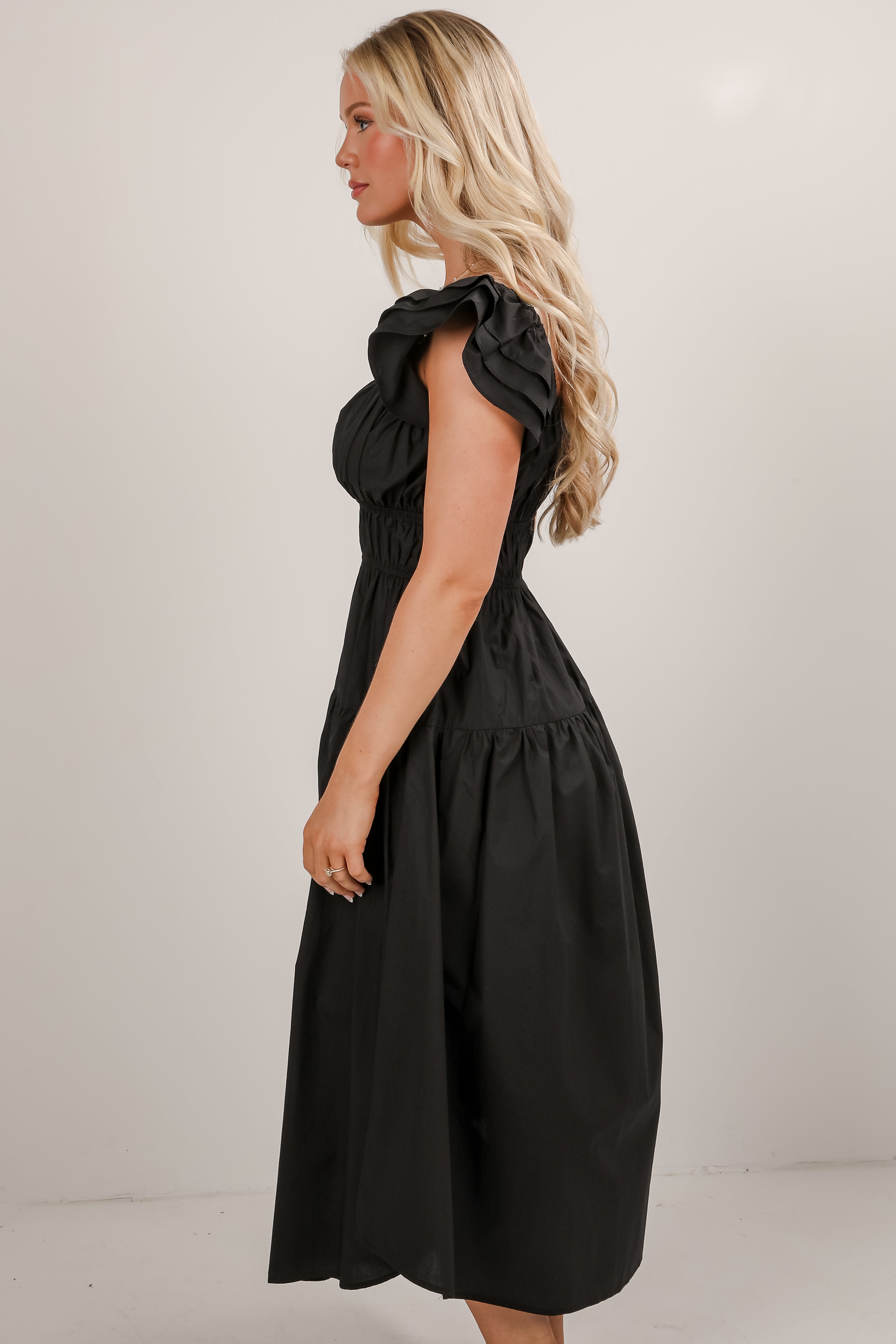 Came For Cocktails Black Maxi Dress