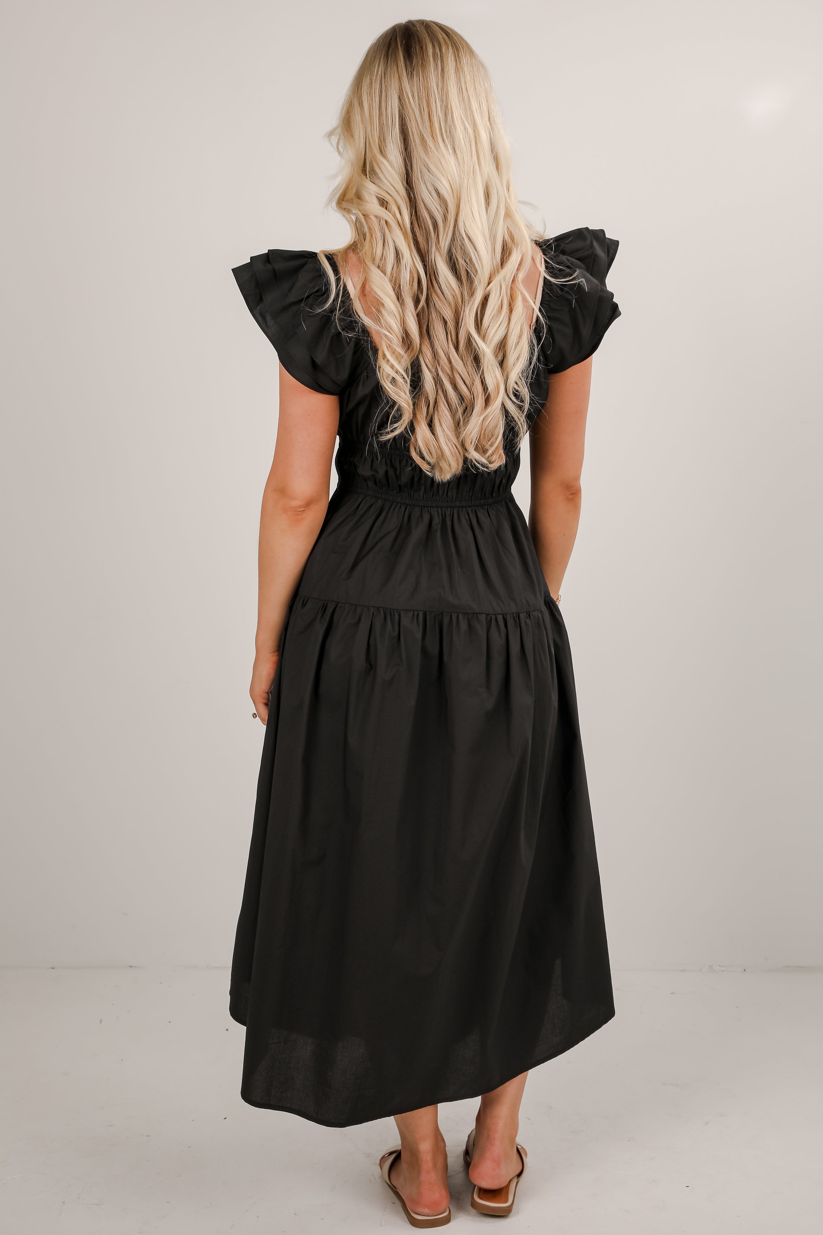 Came For Cocktails Black Maxi Dress