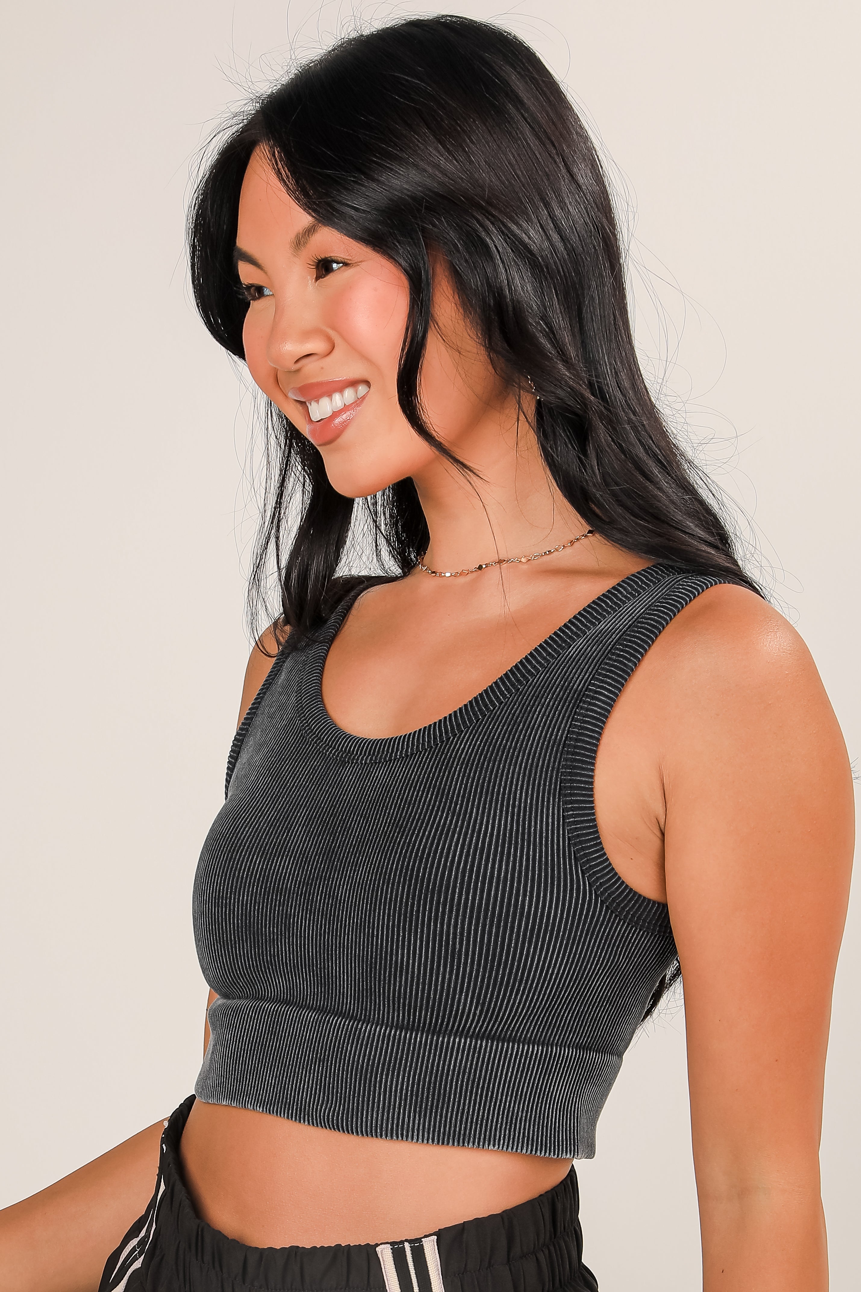 Lauren Ribbed Seamless Cropped Tank