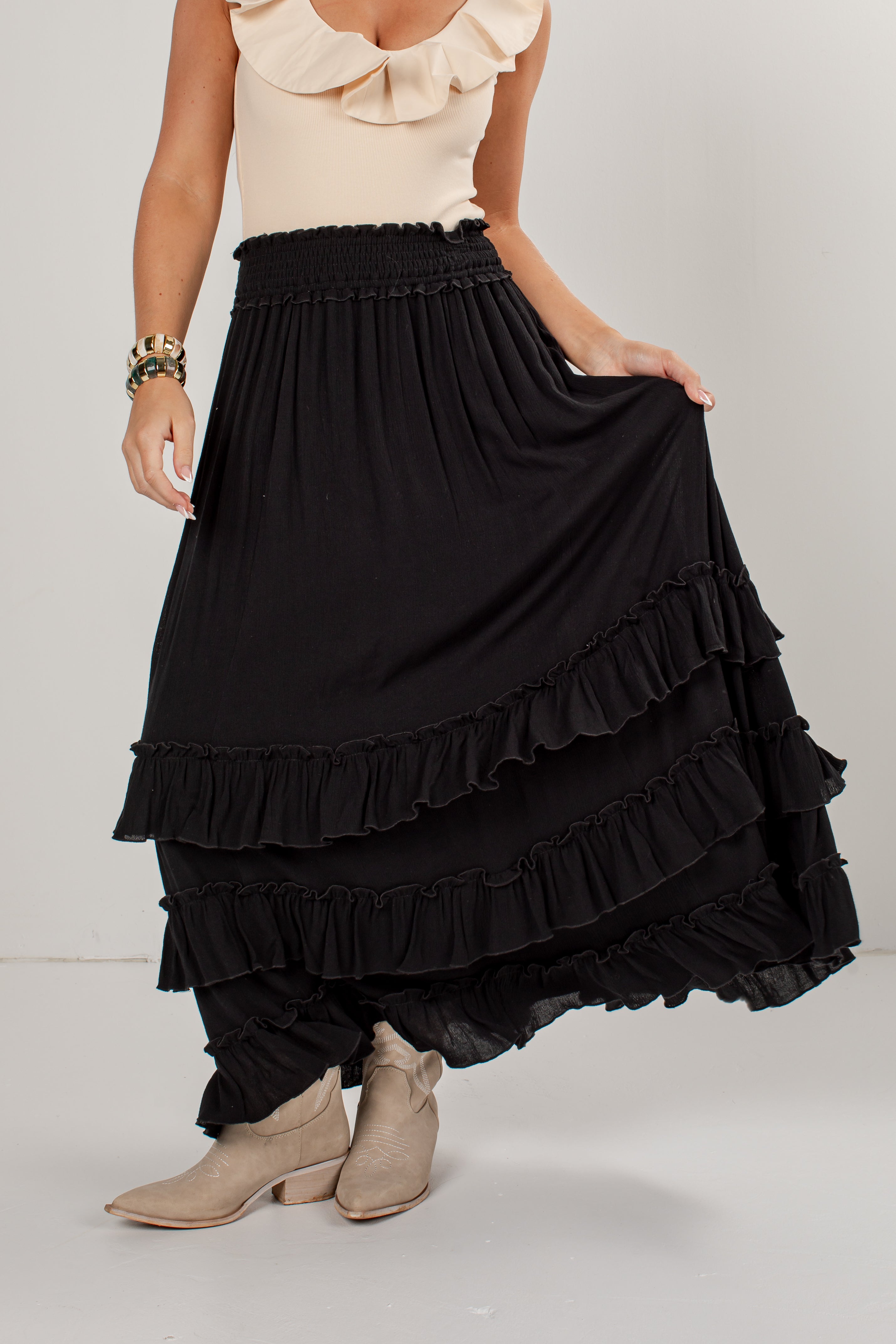 Homegrown Ruffle Maxi Skirt