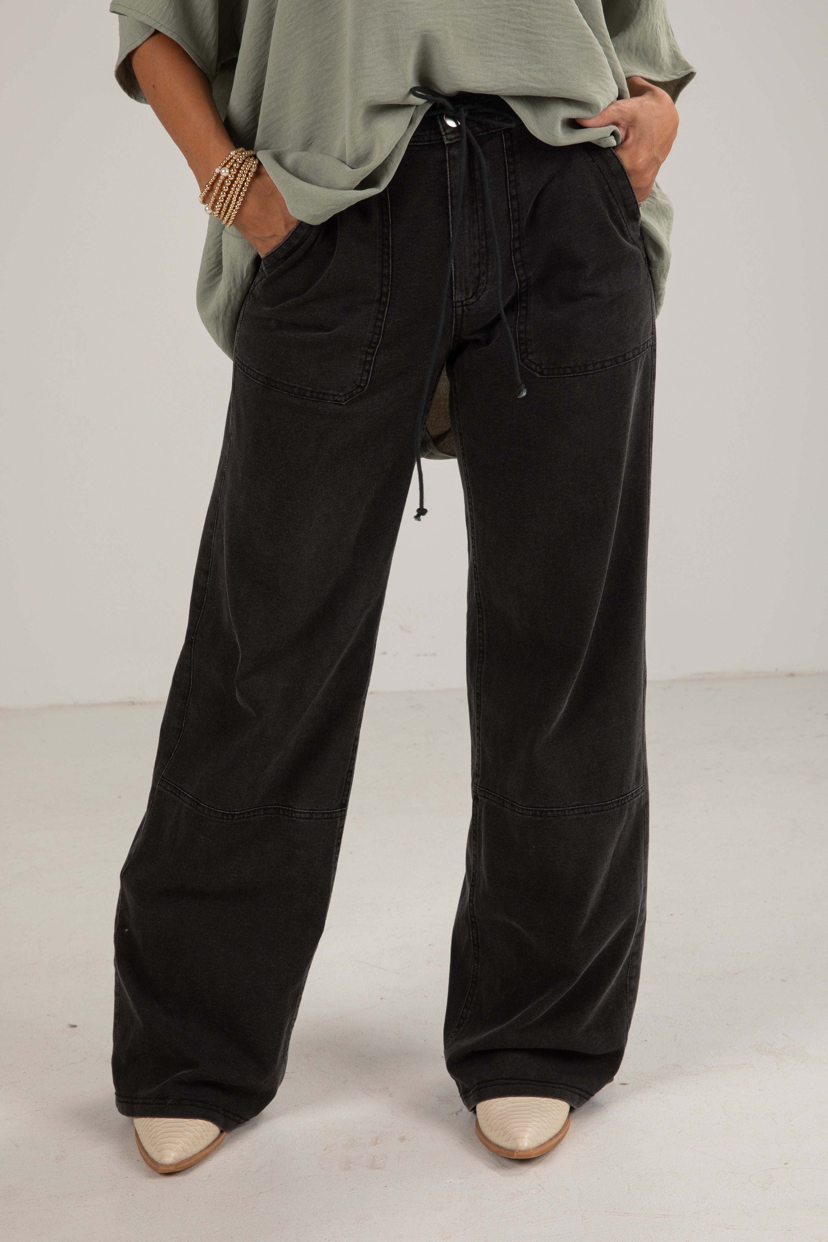 black cargo pants