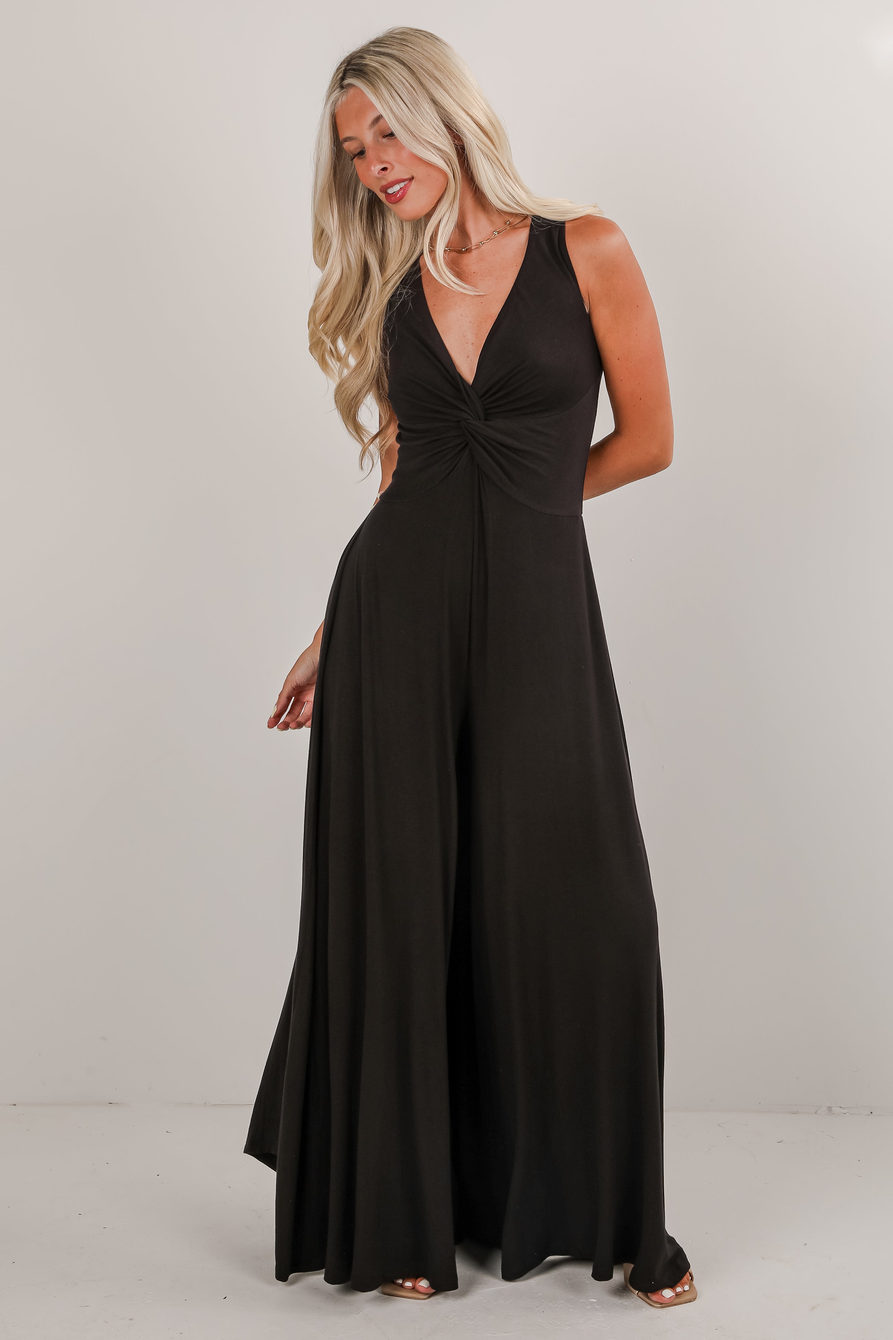 Easy Travels Black Wide Leg Jumpsuit