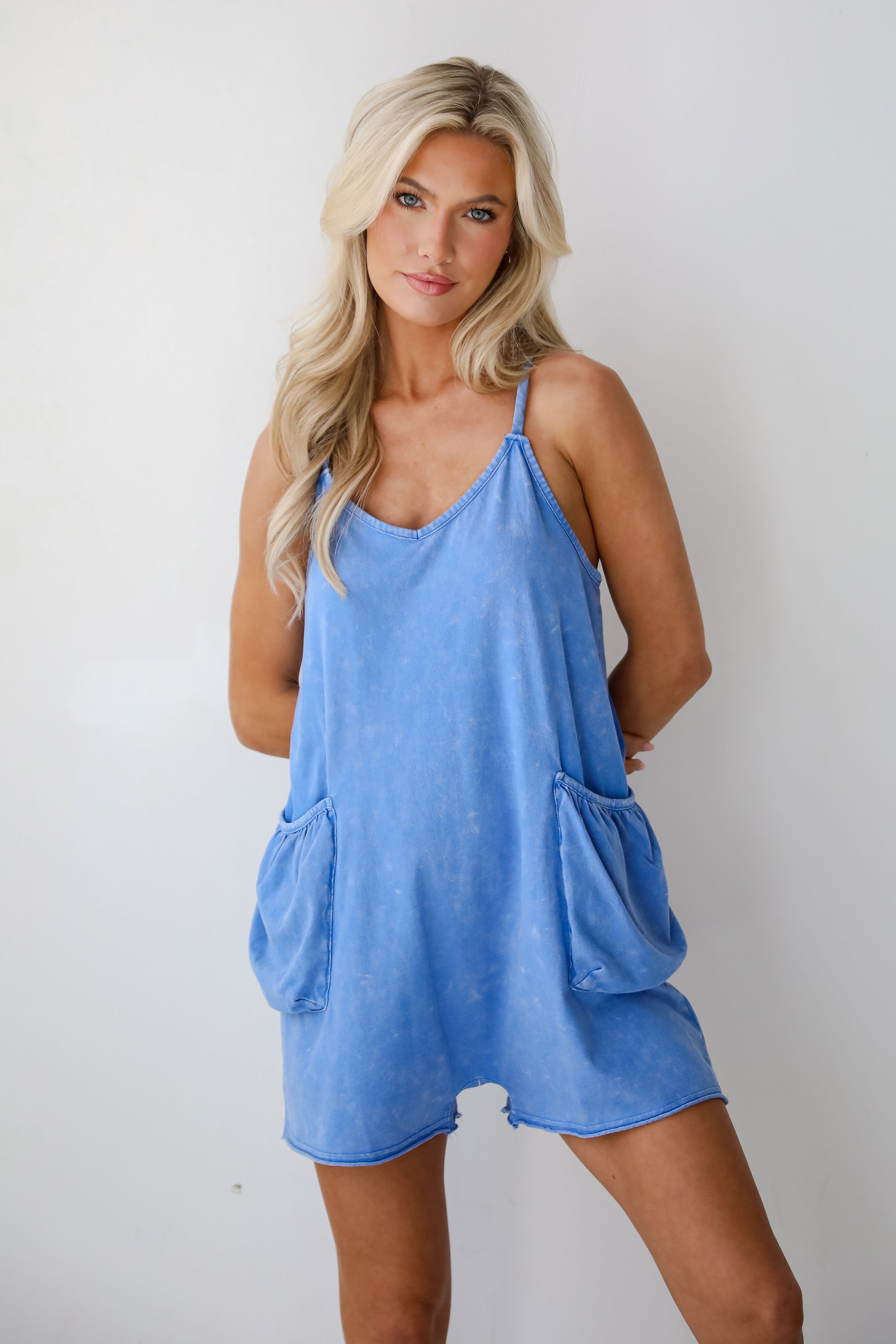 Relaxed Perfection Acid Washed Romper