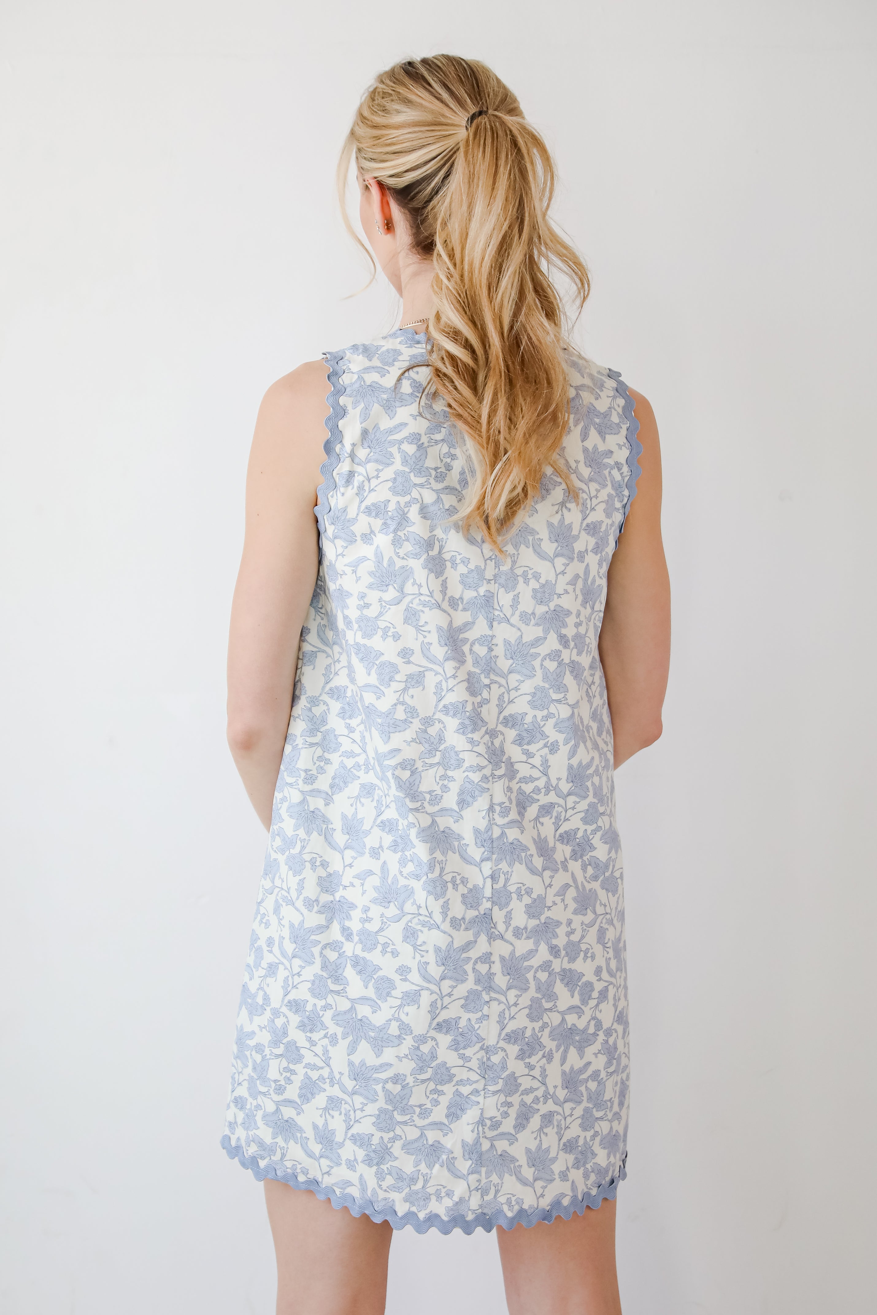 All For You Blue Floral Mini Dress