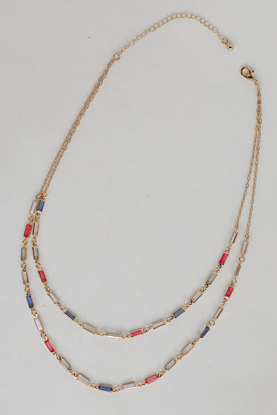 dainty Gemstone Layered Necklace