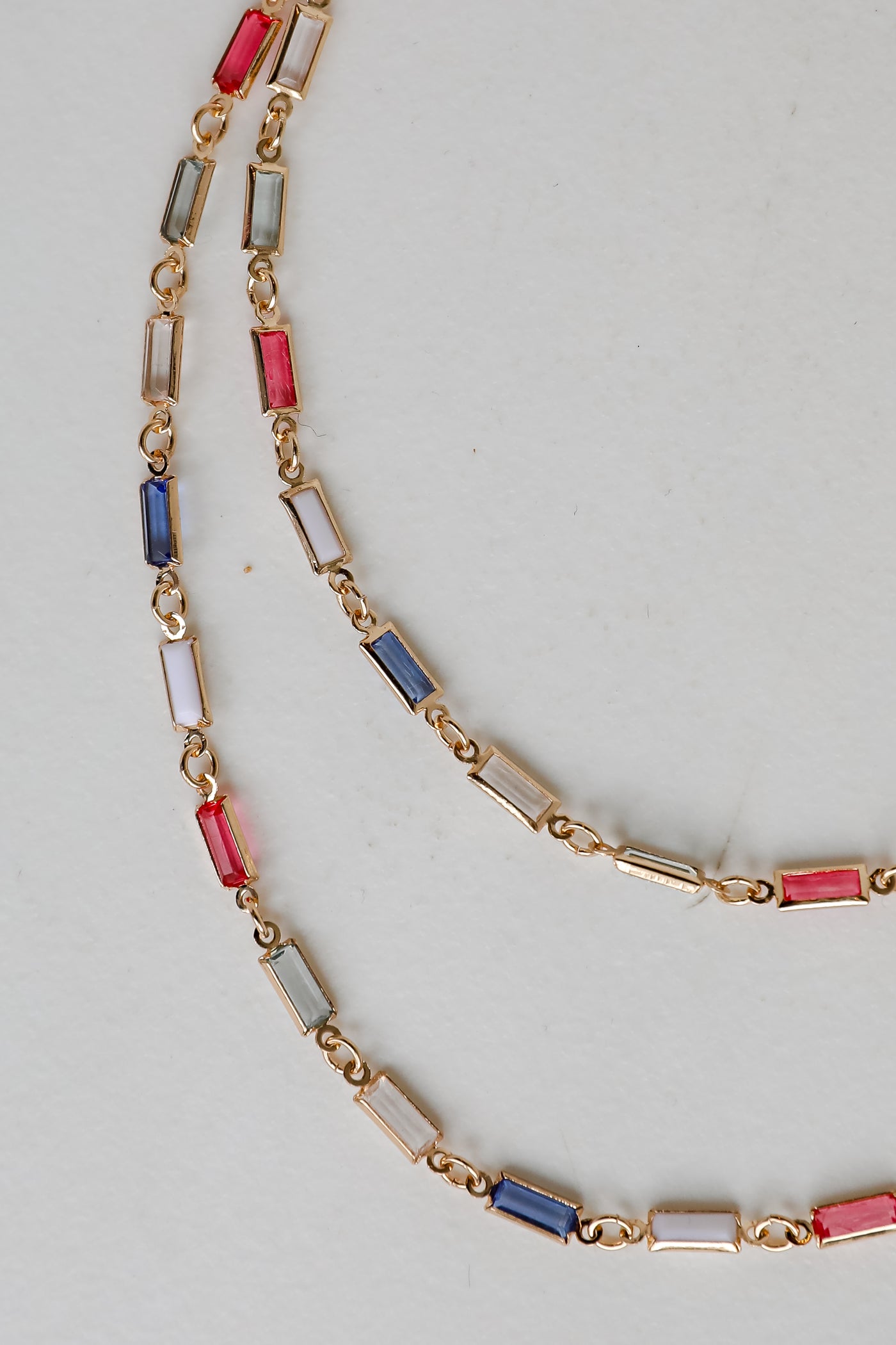 colorful Gemstone Layered Necklace