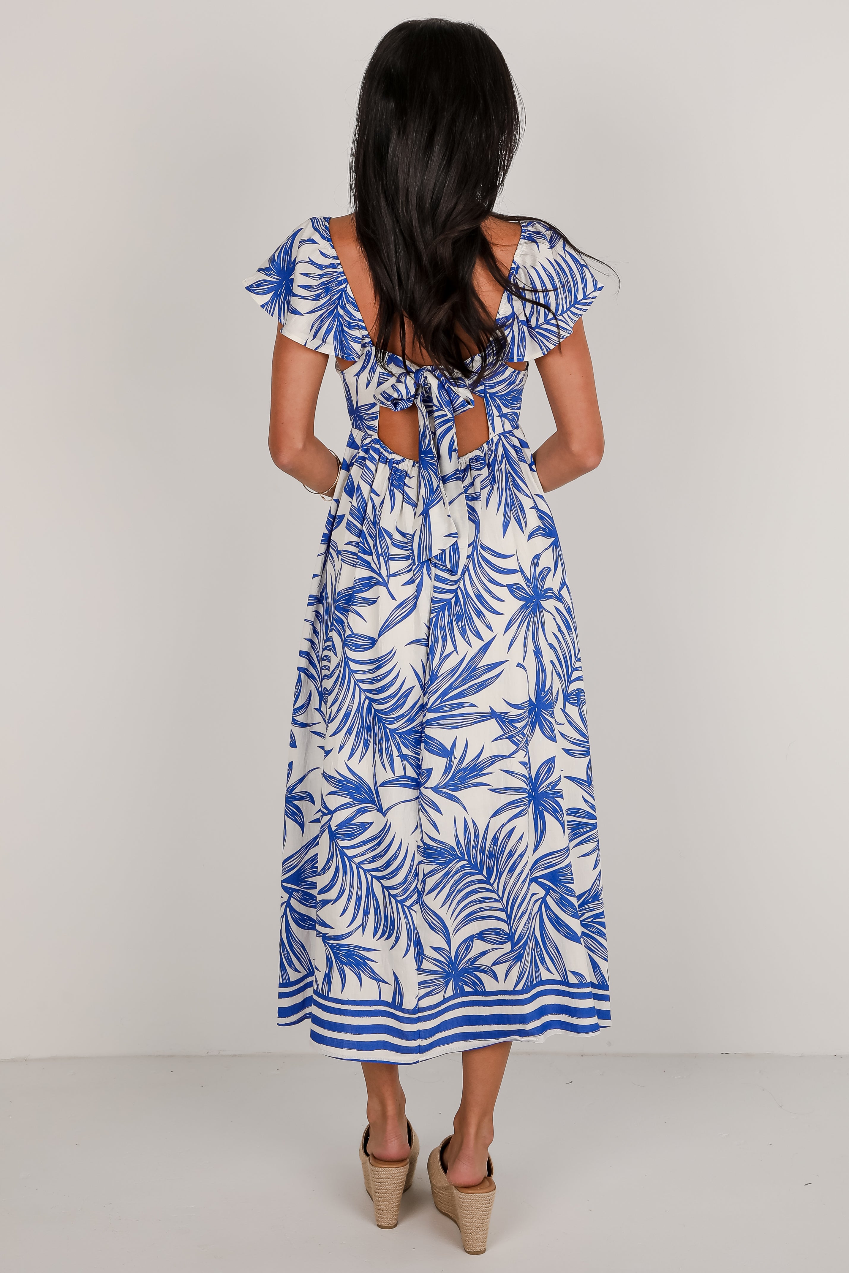 Follow You Anywhere Leaf Print Maxi Dress