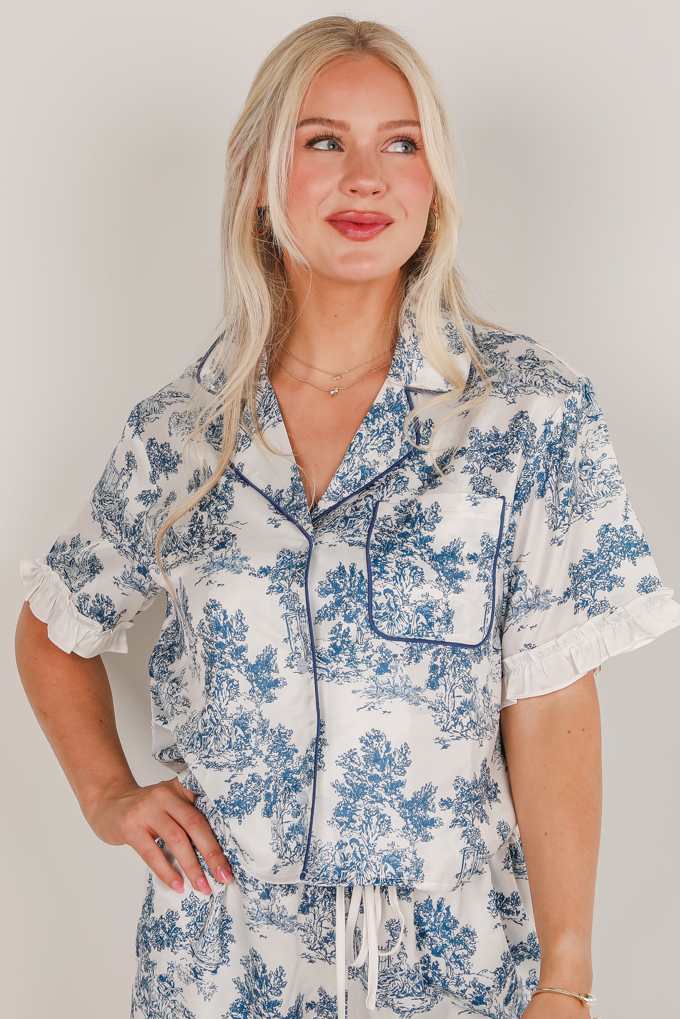 Dreamy Days Blue Pajama Top